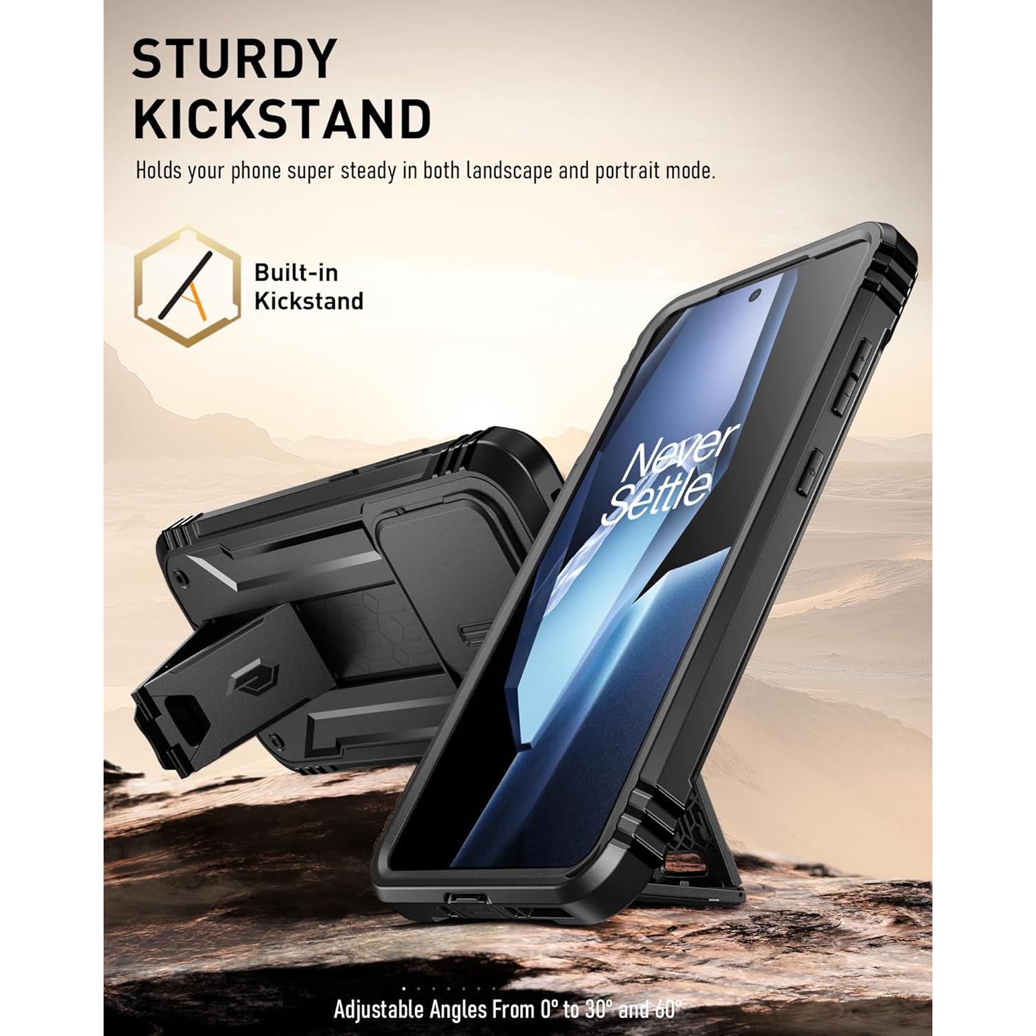 Funda Poetic Revolution para OnePlus 13R 5G, Negro, Resistente a Golpes