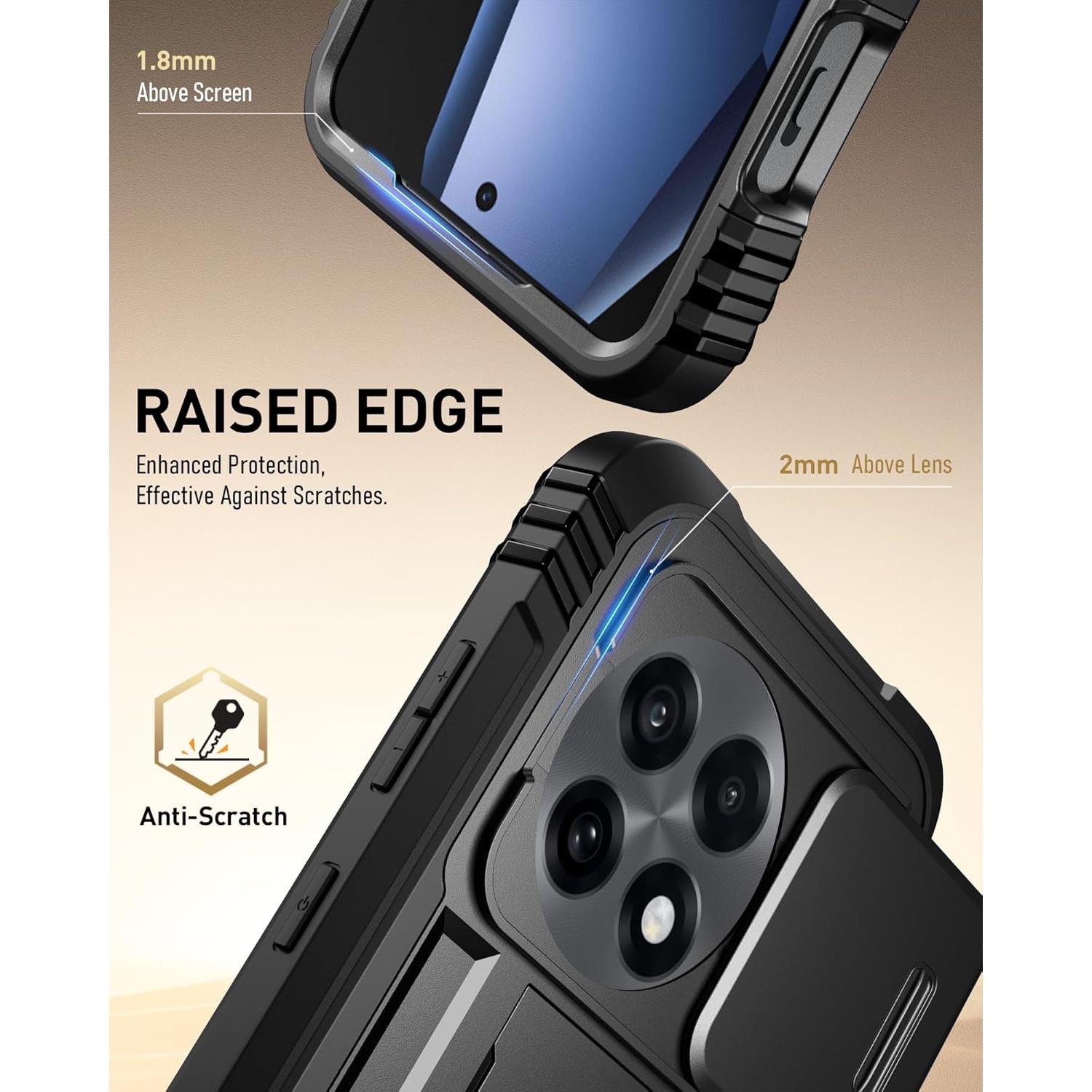 Funda Poetic Revolution para OnePlus 13R 5G, Negro, Resistente a Golpes