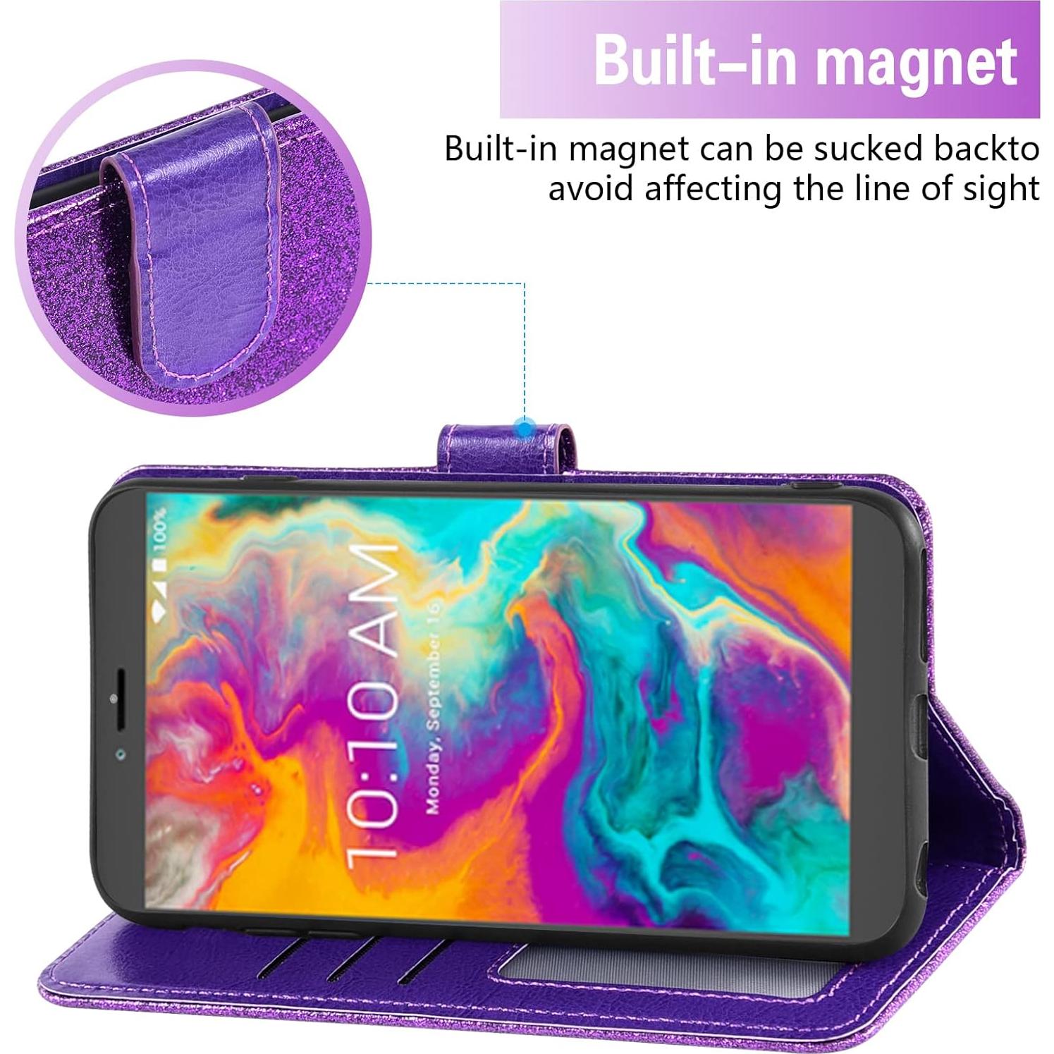 Funda Asuwish para Coolpad Legacy S/SR con Protector y Soporte