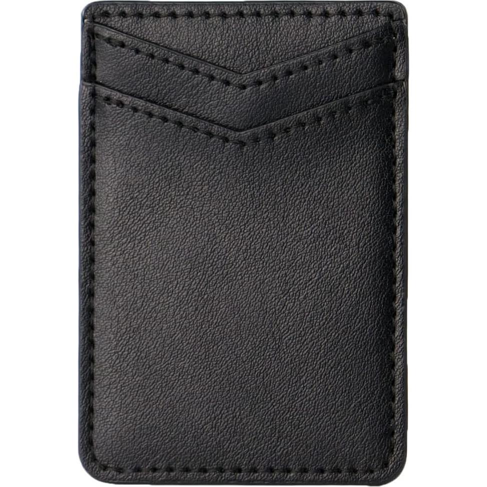 2Pack Soporte Adhesivo de Cuero para Tarjetas - Negro