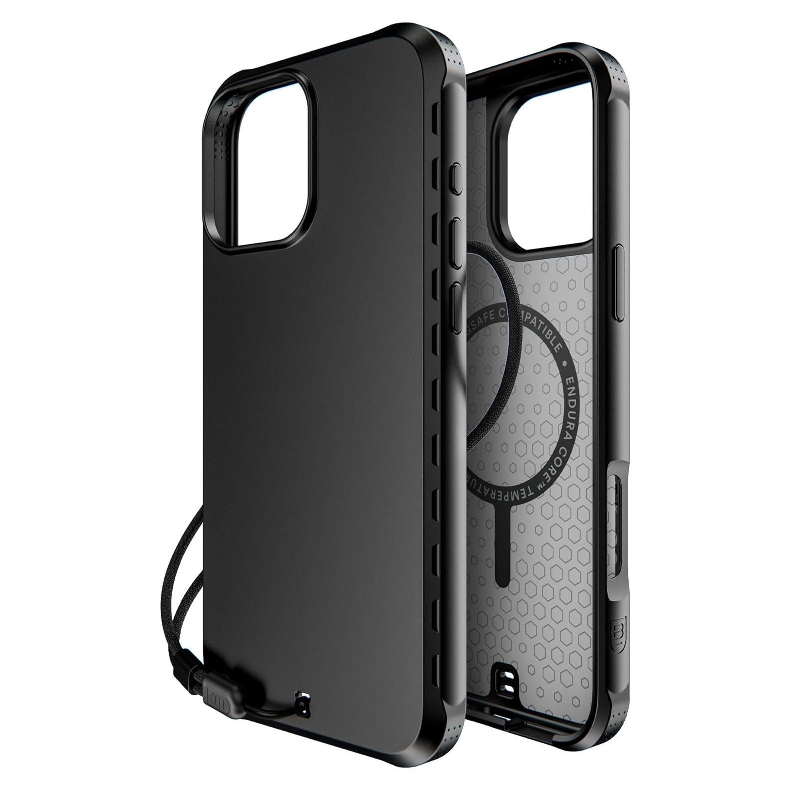 Funda BodyGuardz Paradigm Pro para iPhone 16 Pro Max - Protección 5.49m, MagSafe, Negro