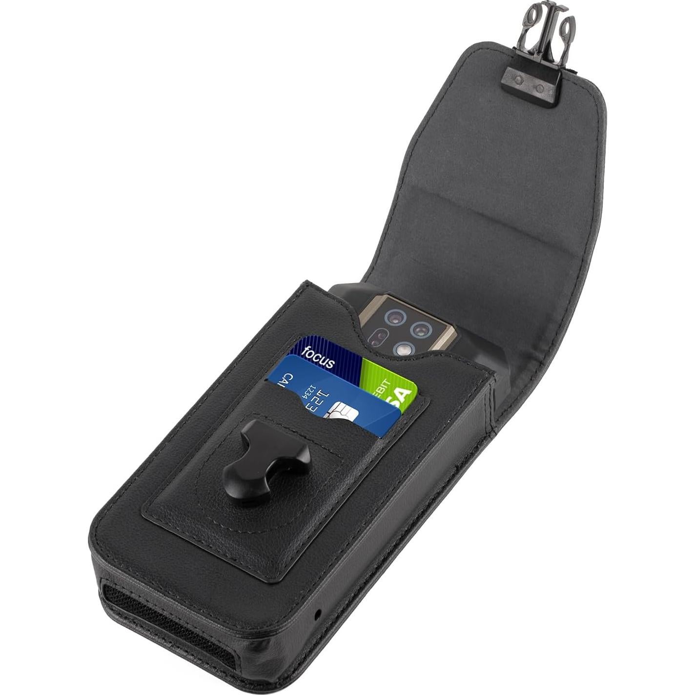 Funda de cuero Ulefone Armor 24 con clip y soporte para tarjetas