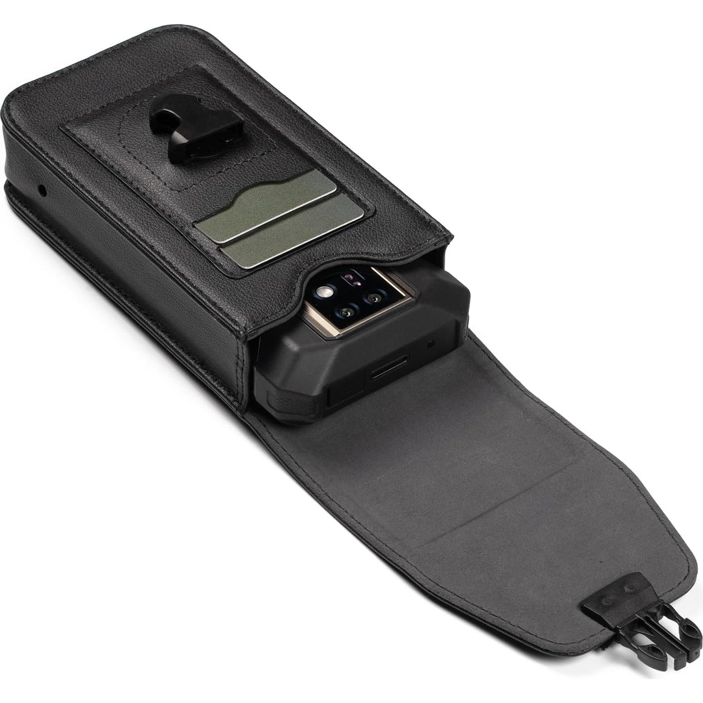 Funda de cuero Ulefone Armor 24 con clip y soporte para tarjetas