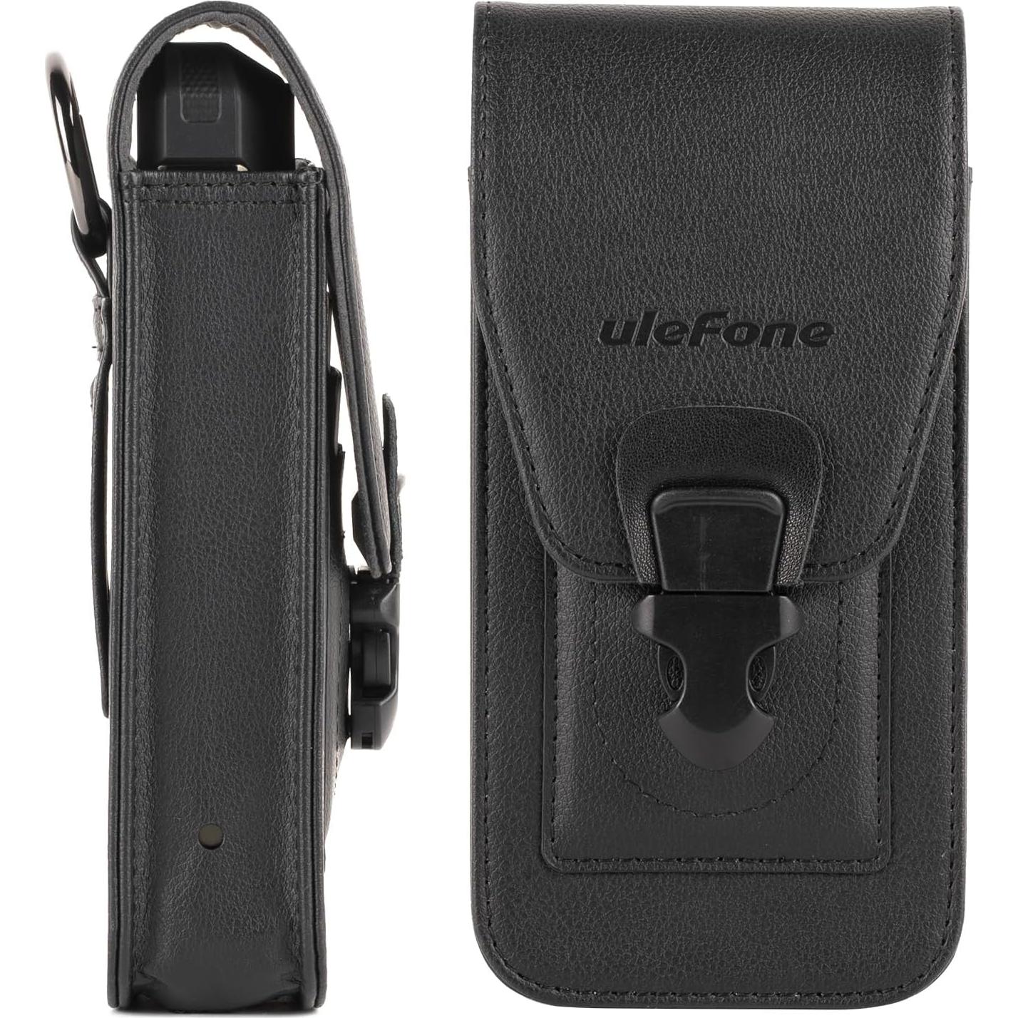 Funda de cuero Ulefone Armor 24 con clip y soporte para tarjetas