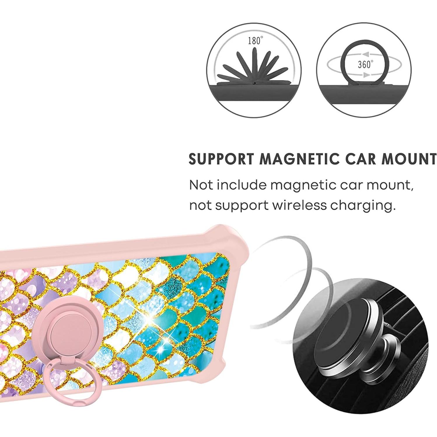 Funda Wiko Voix JSF-YL con Soporte Anillo 360 y Efecto Luminiscente