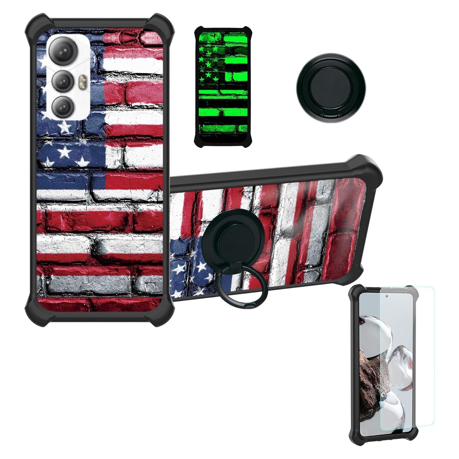 Funda Cubot MAX 5 5G con Protector Vidrio Templado y Soporte Anillo