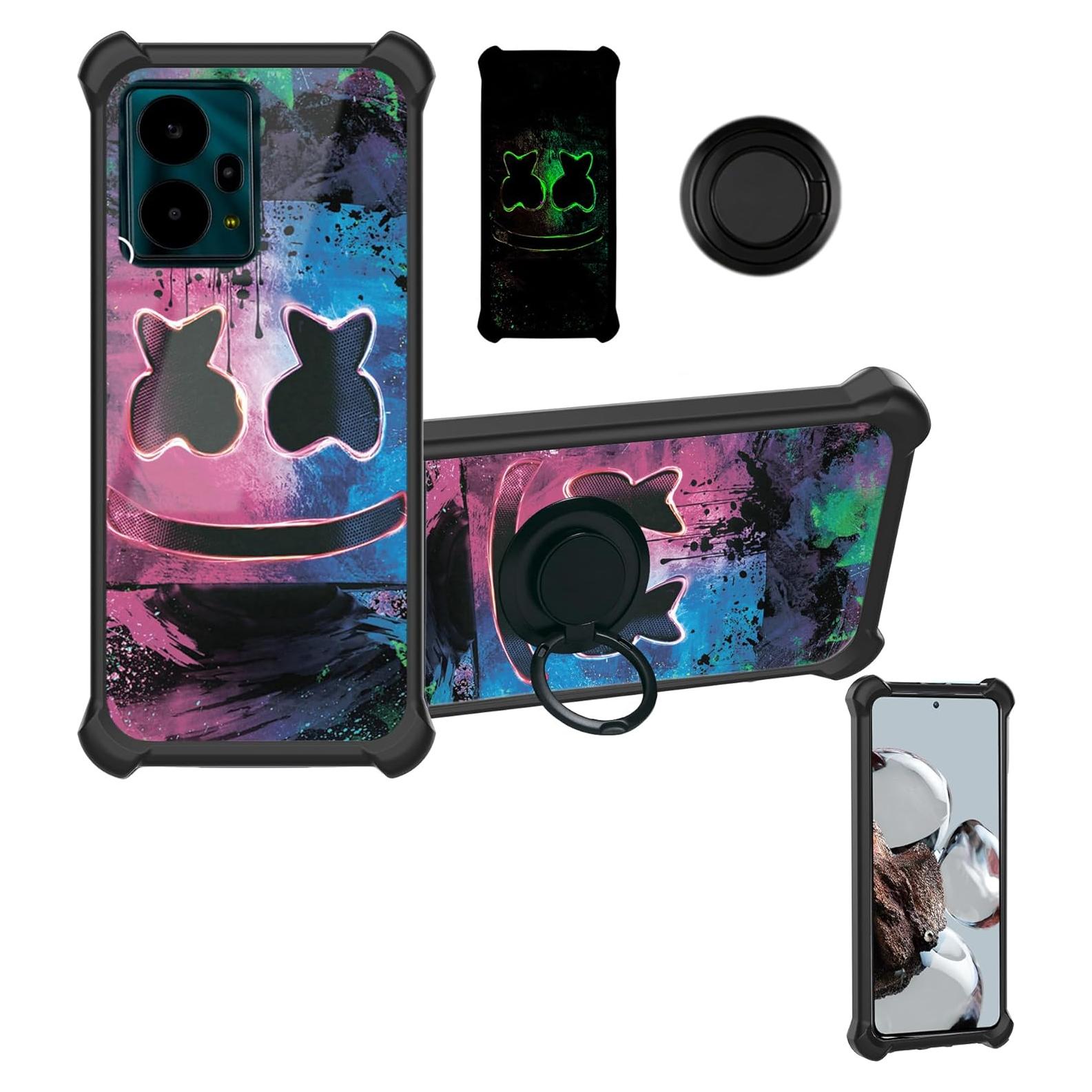 Funda NUU Mobile X10 5G con Soporte Anillo y Efecto Luminiscente