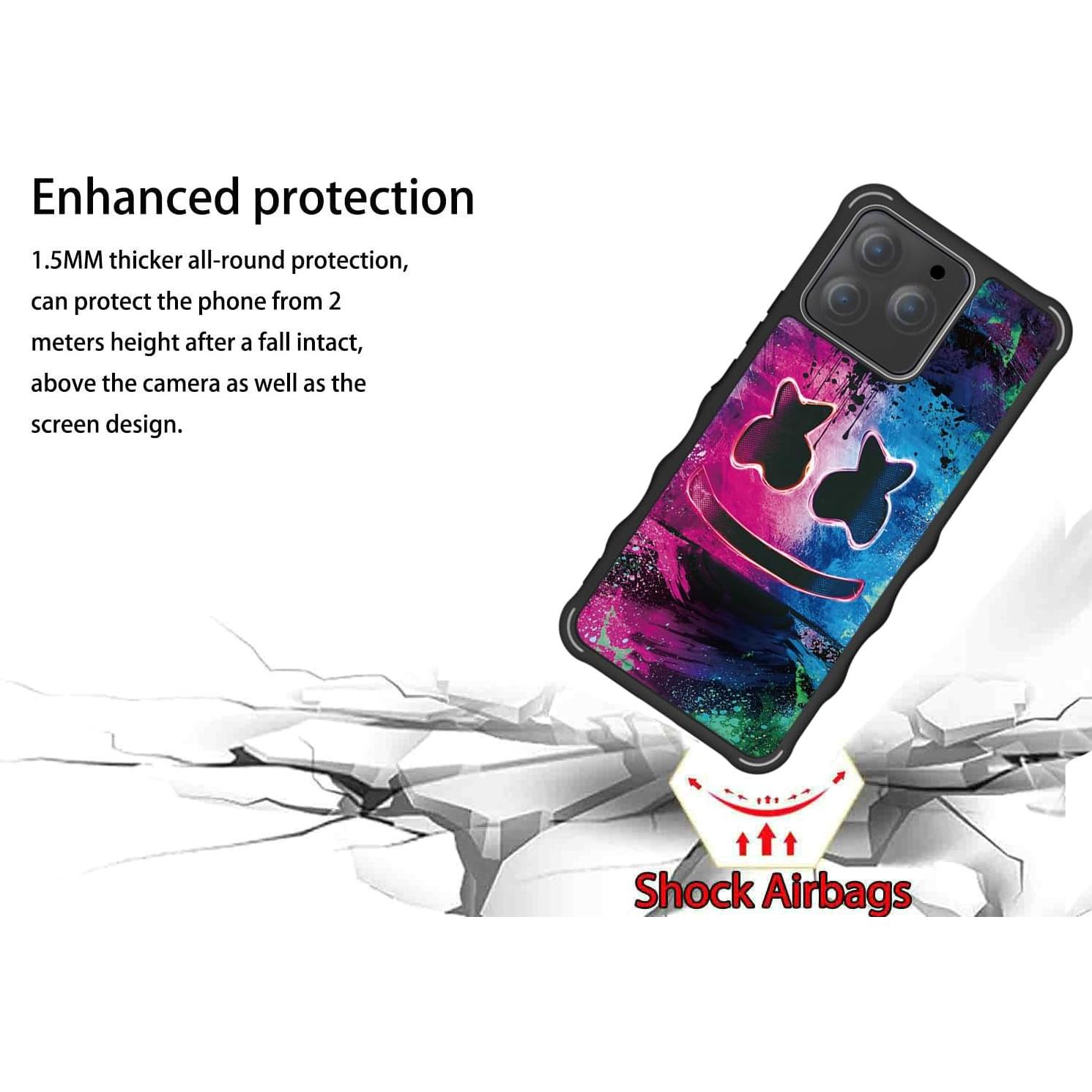 Funda híbrida HotPepper HPPL67A con soporte anillo YGH-BQ