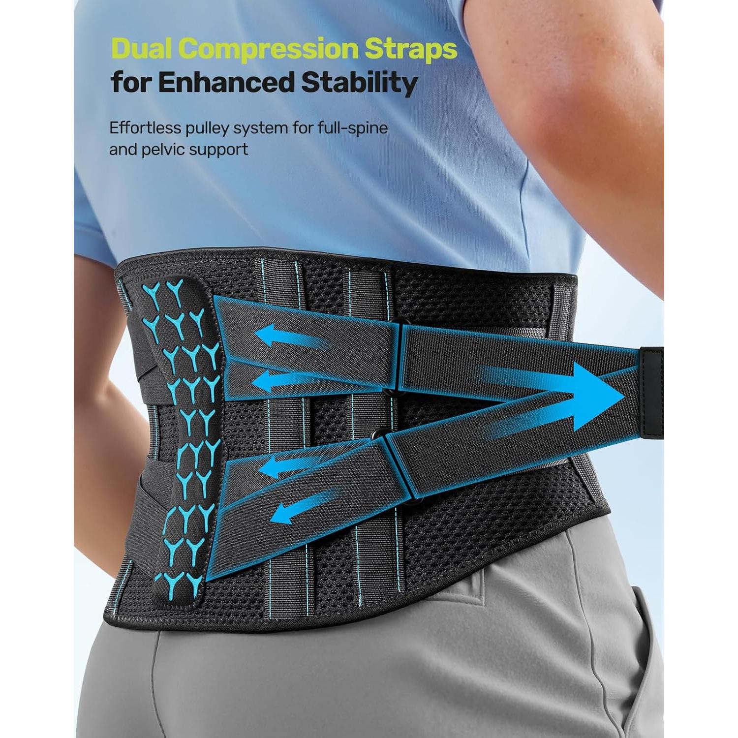 Faja de Soporte Lumbar Rakiie M - Alivio Dolor Espalda Baja