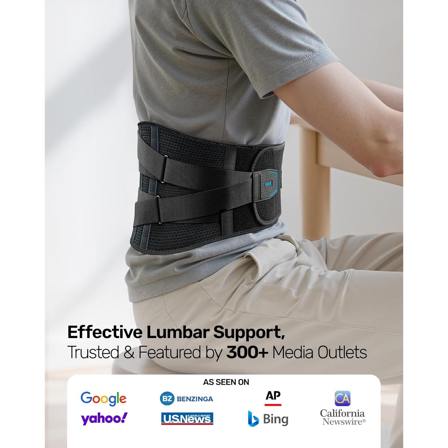 Faja de Soporte Lumbar Rakiie M - Alivio Dolor Espalda Baja