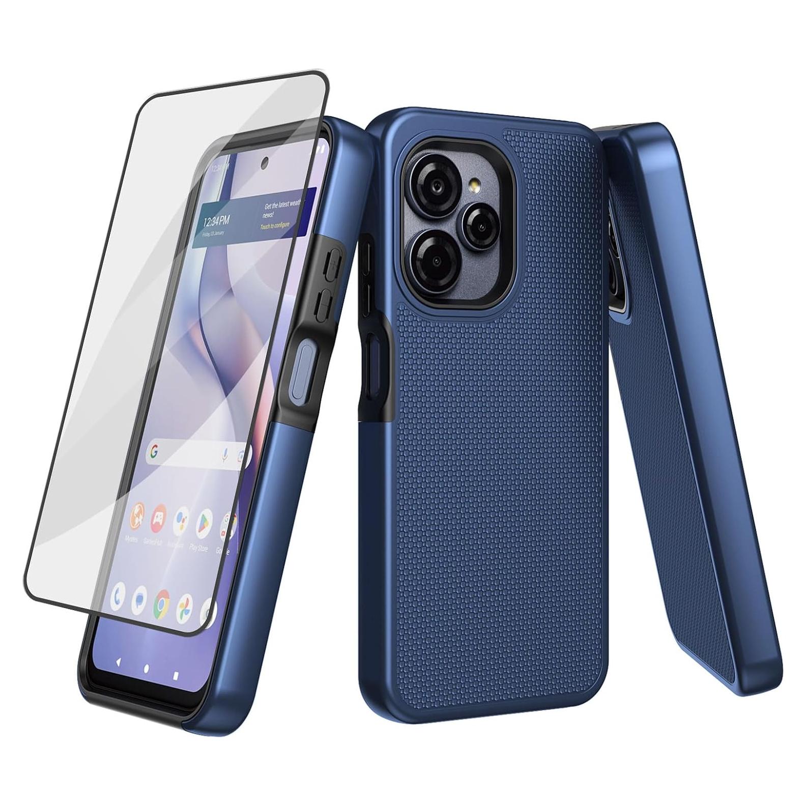 Funda Ailiber para BLU View Speed Ultra 5G - Doble Capa Azul