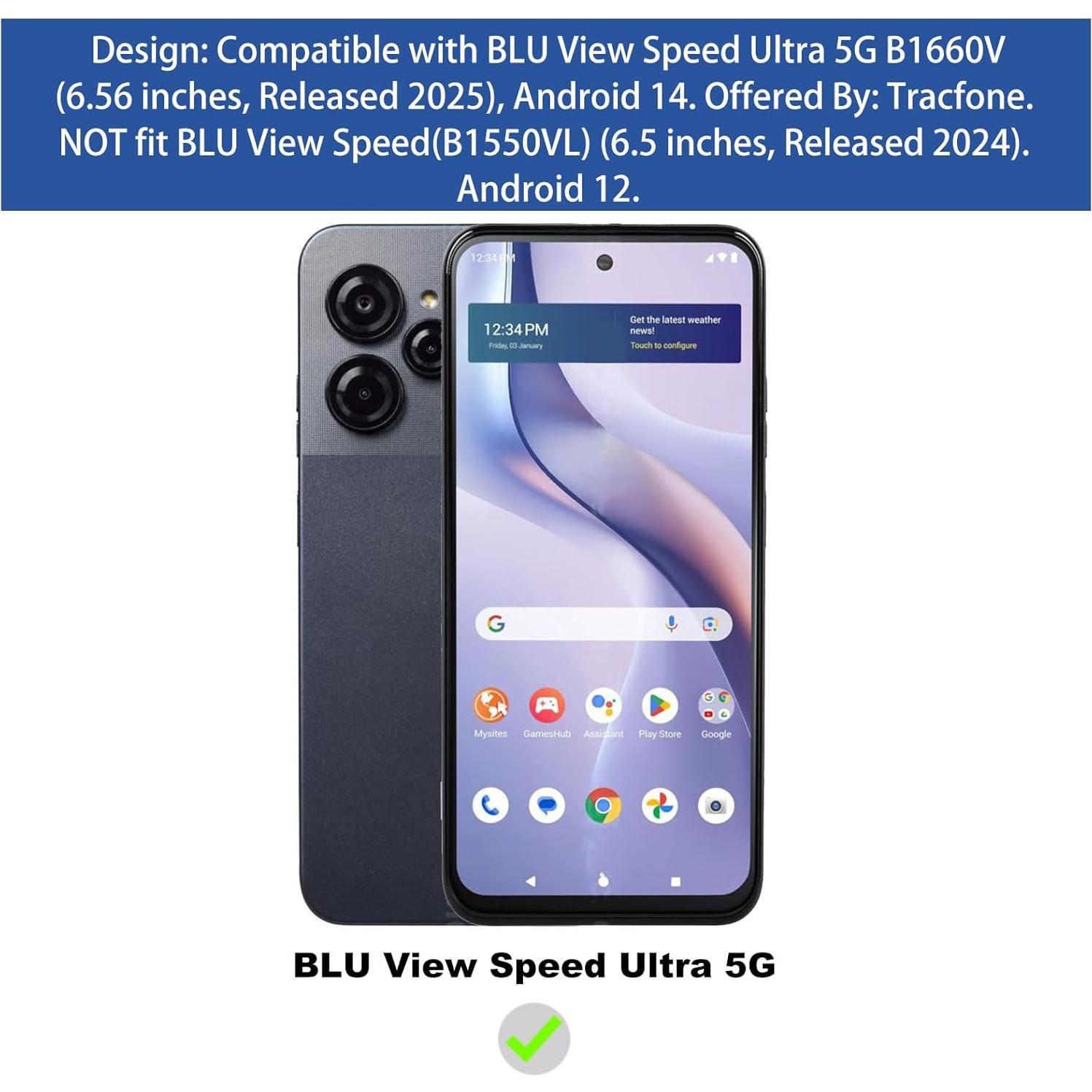 Funda Ailiber para BLU View Speed Ultra 5G - Doble Capa Azul