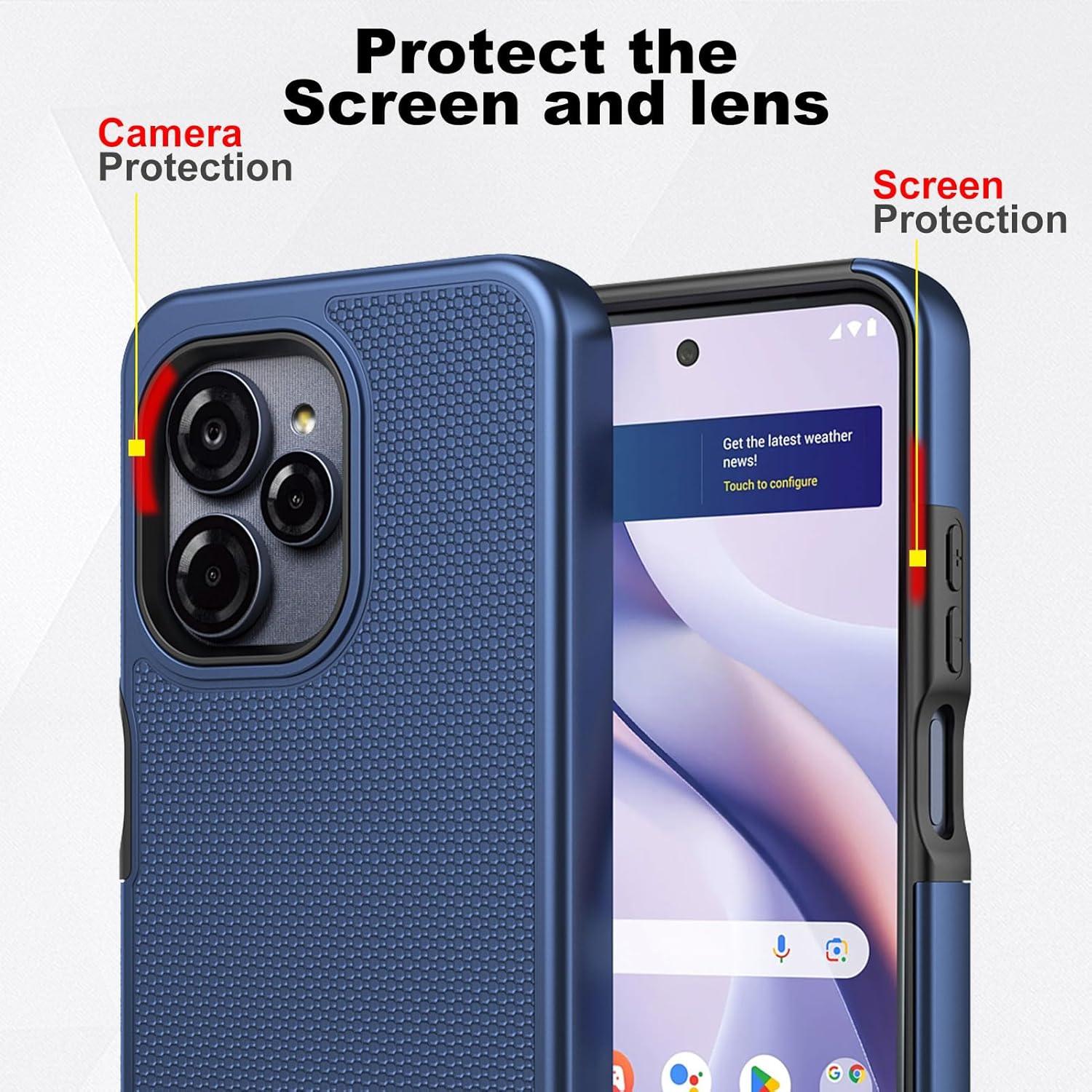 Funda Ailiber para BLU View Speed Ultra 5G - Doble Capa Azul