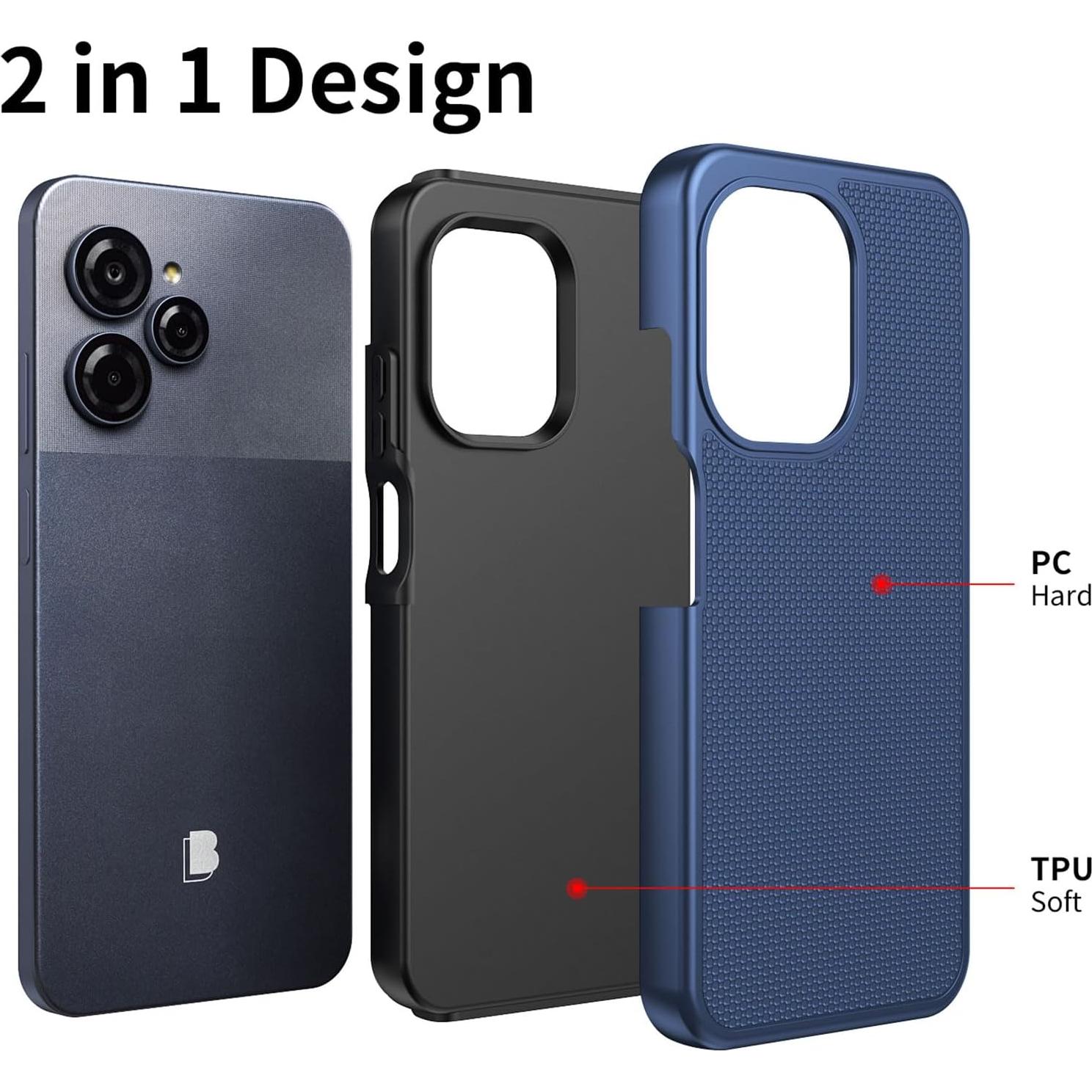 Funda Ailiber para BLU View Speed Ultra 5G - Doble Capa Azul