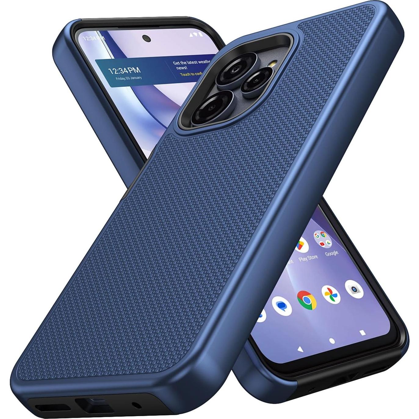 Funda Ailiber para BLU View Speed Ultra 5G - Doble Capa Azul
