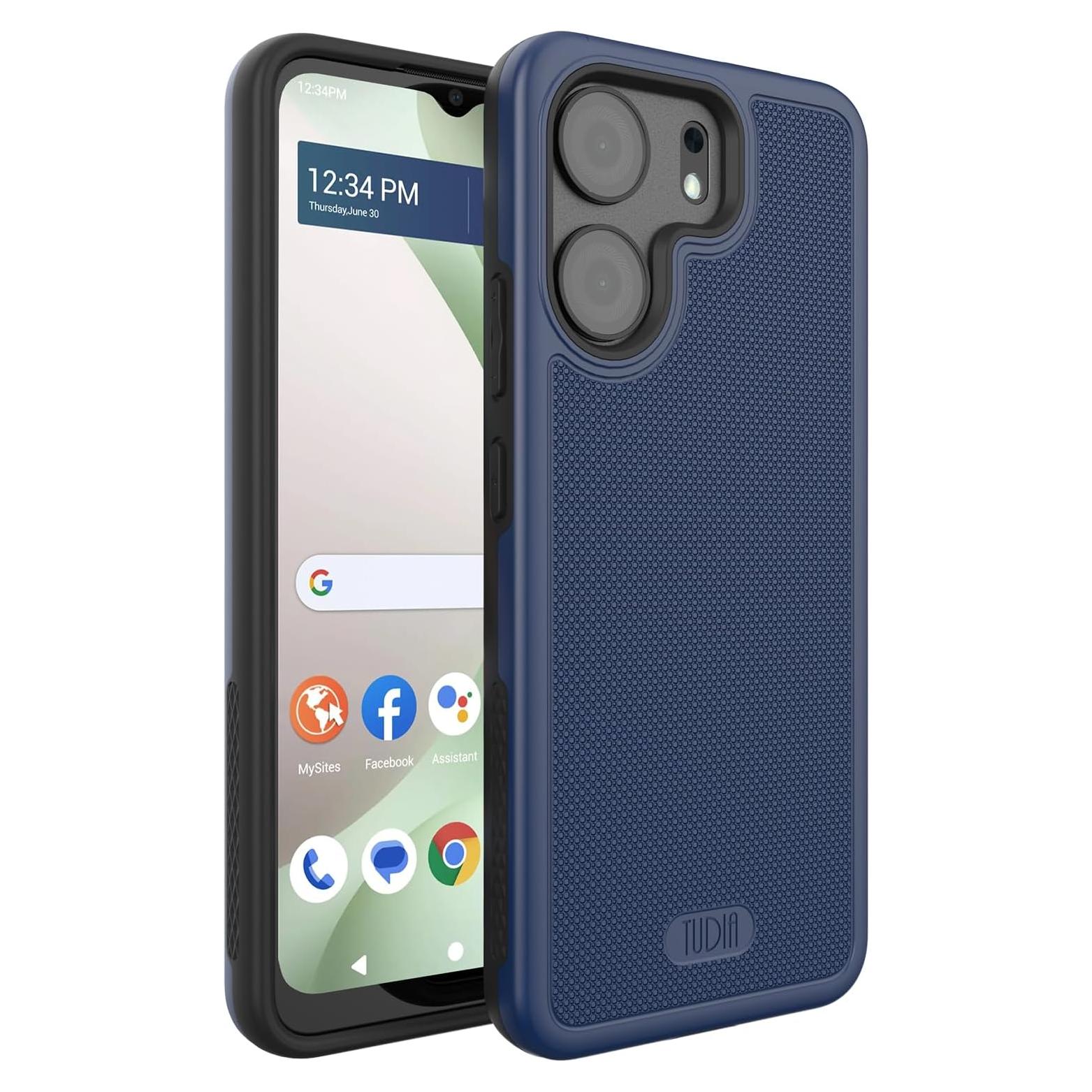 Funda TUDIA MergeGrip para BLU View 5 B160V - Doble Capa Azul