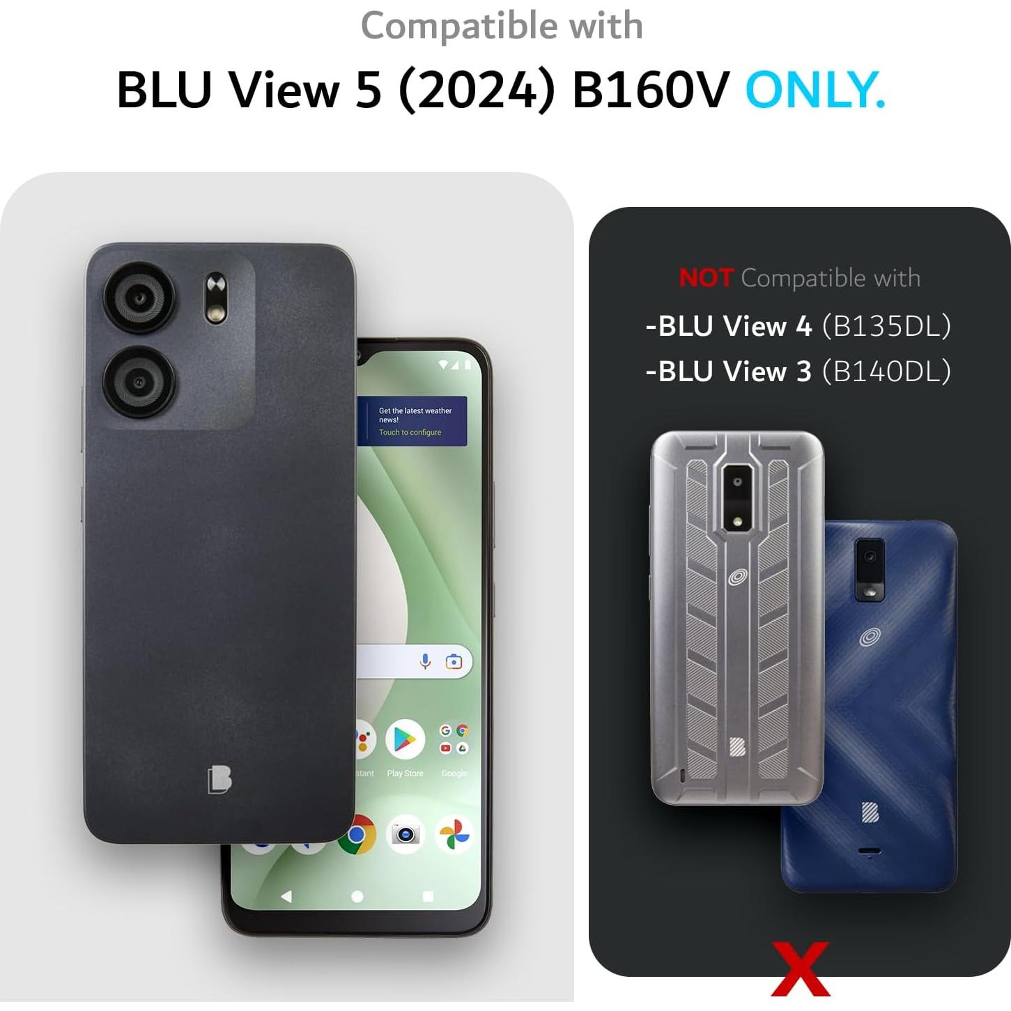 Funda TUDIA MergeGrip para BLU View 5 B160V - Doble Capa Azul