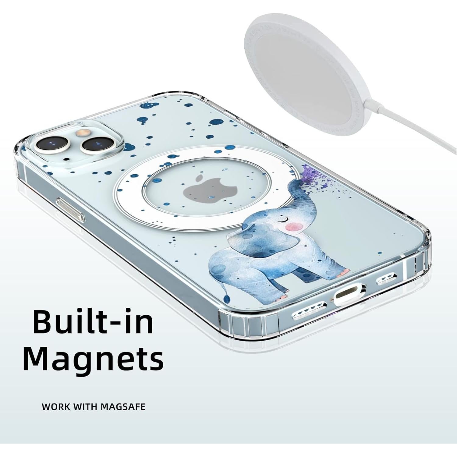 Funda Magnética Transparente MAYCARI para iPhone 15 Pro Max