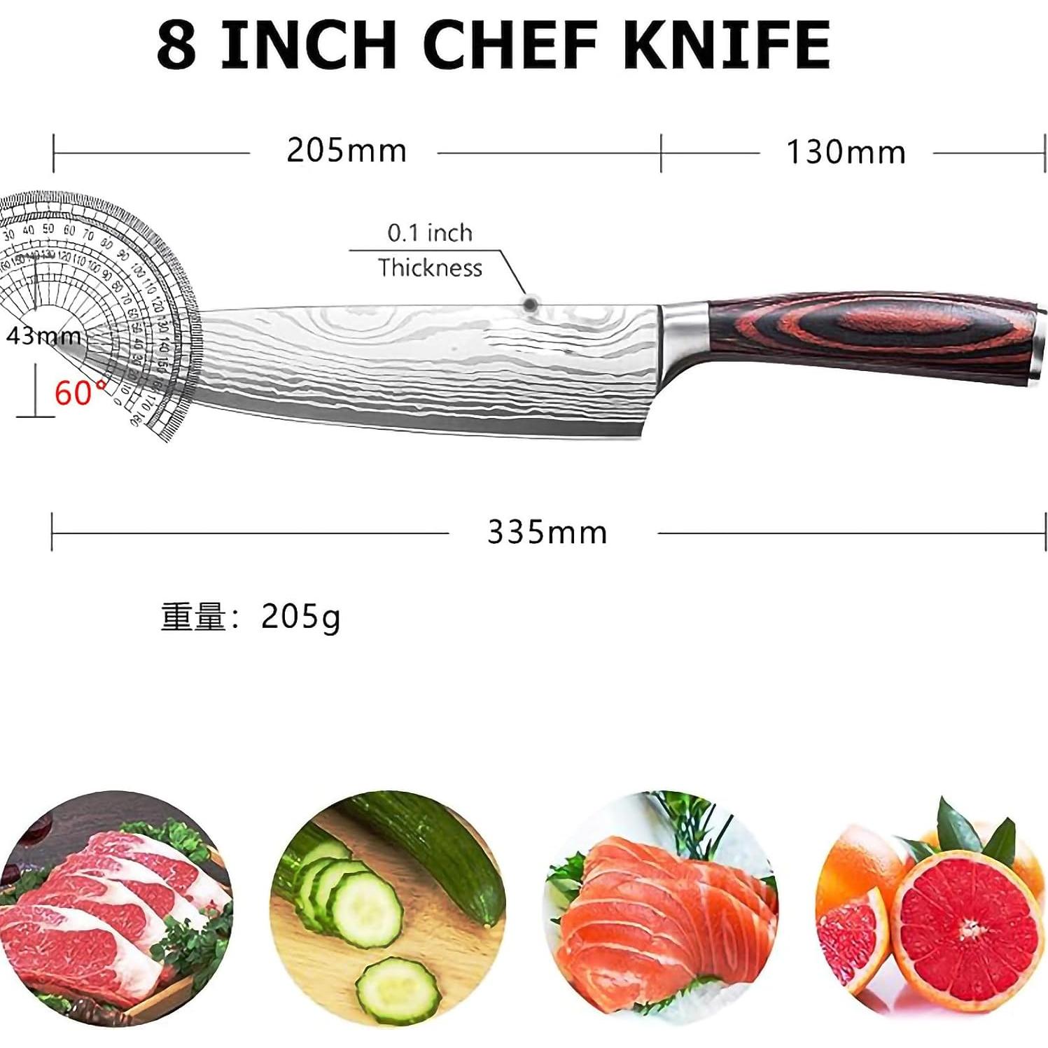 Cuchillo de Chef BTEPSGA 20 cm Acero Inoxidable Ergonómico