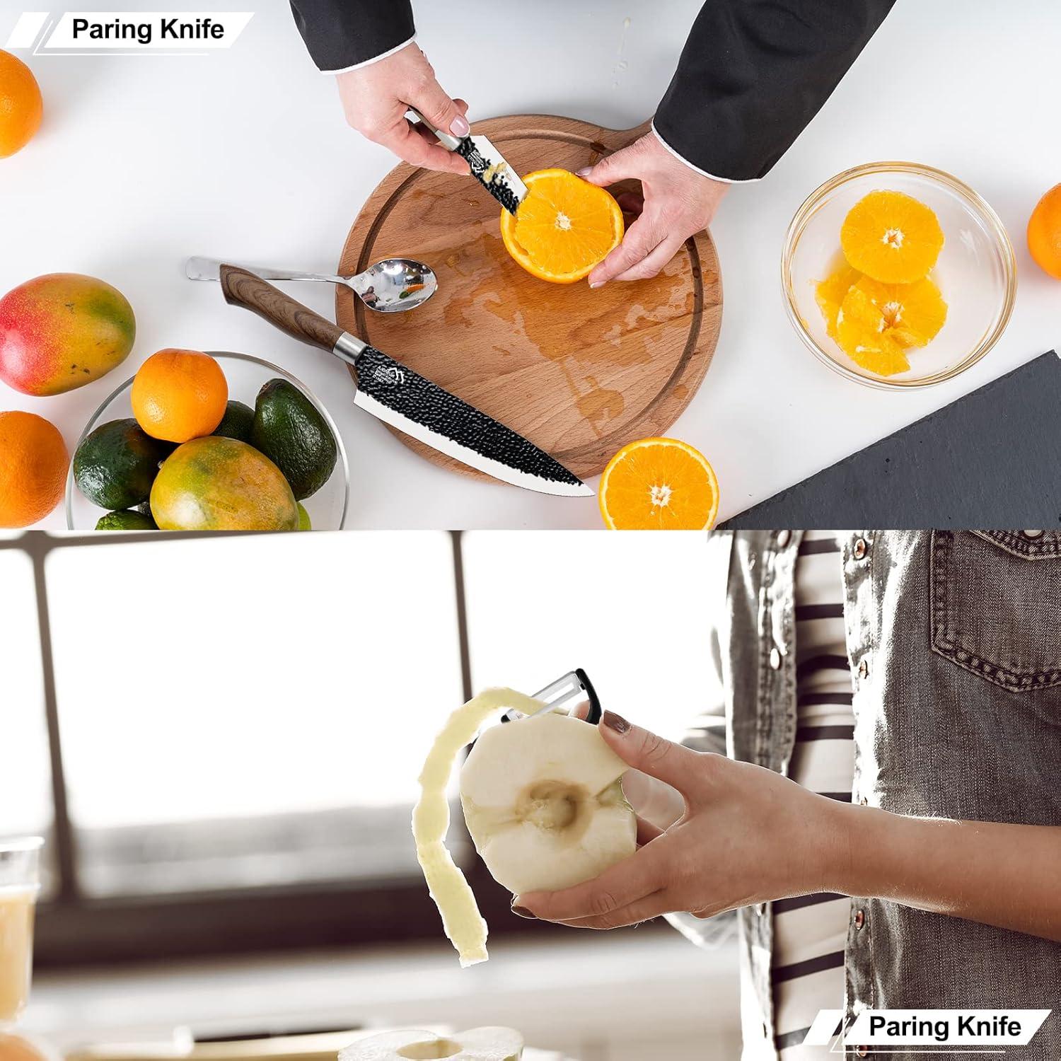 Juego de cuchillos de cocina profesional Numola 6 piezas negro