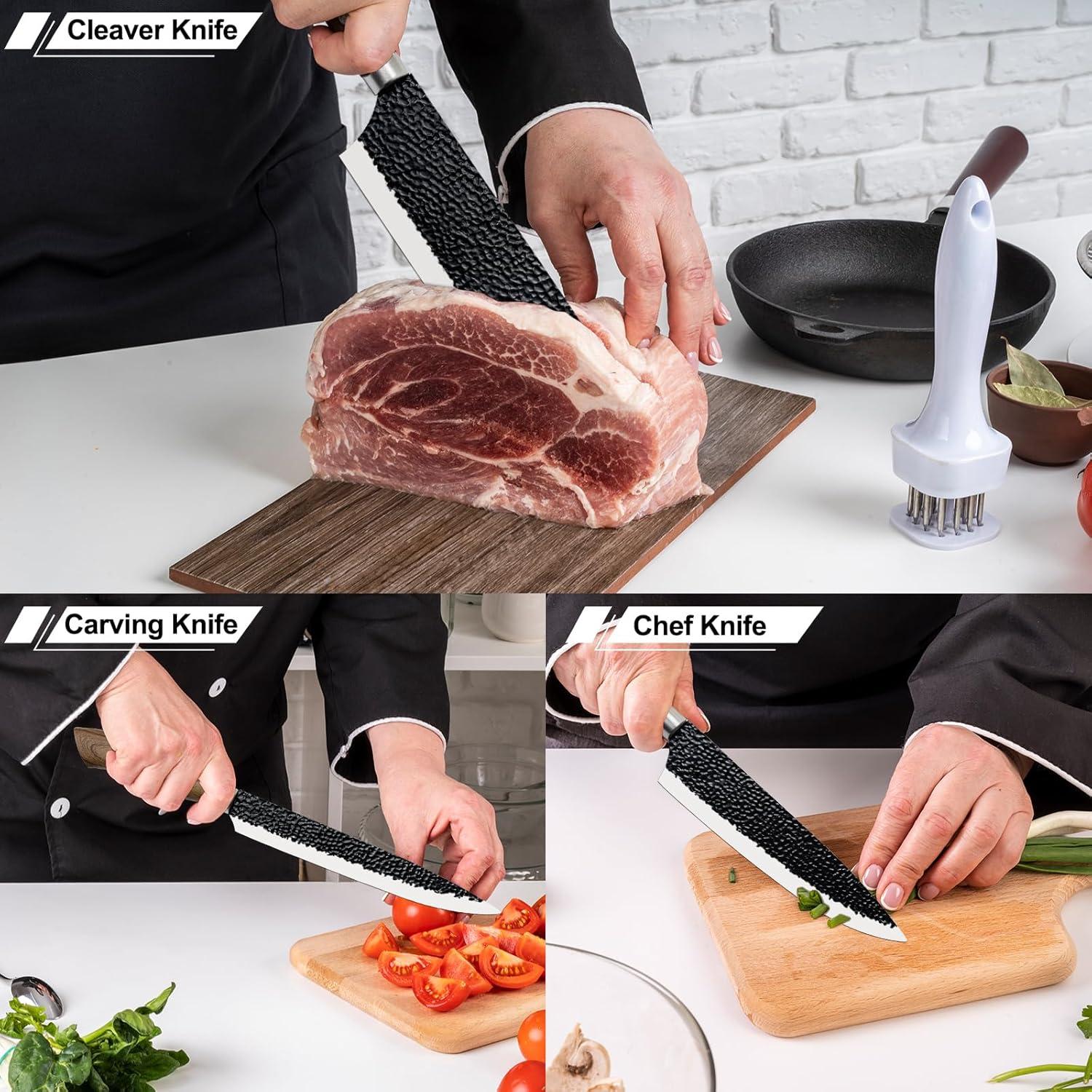 Juego de cuchillos de cocina profesional Numola 6 piezas negro