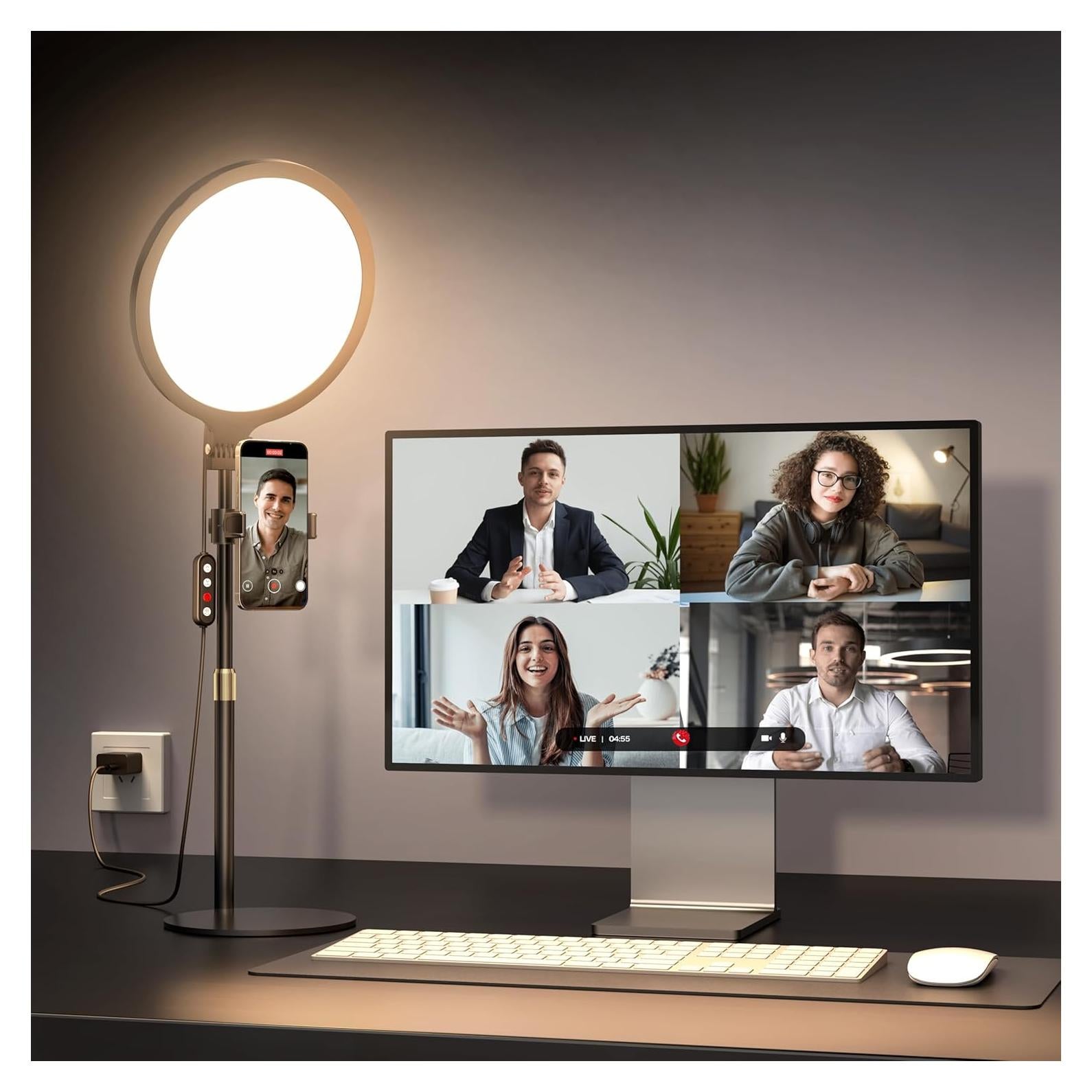 Anillo de Luz LED Vimose 26.67 cm Ajustable para Video