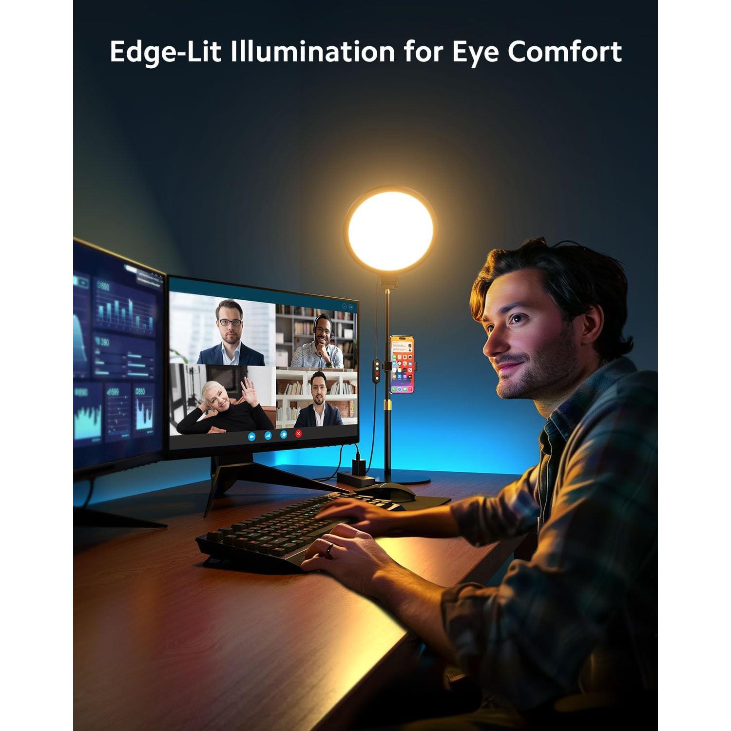 Anillo de Luz LED Vimose 26.67 cm Ajustable para Video