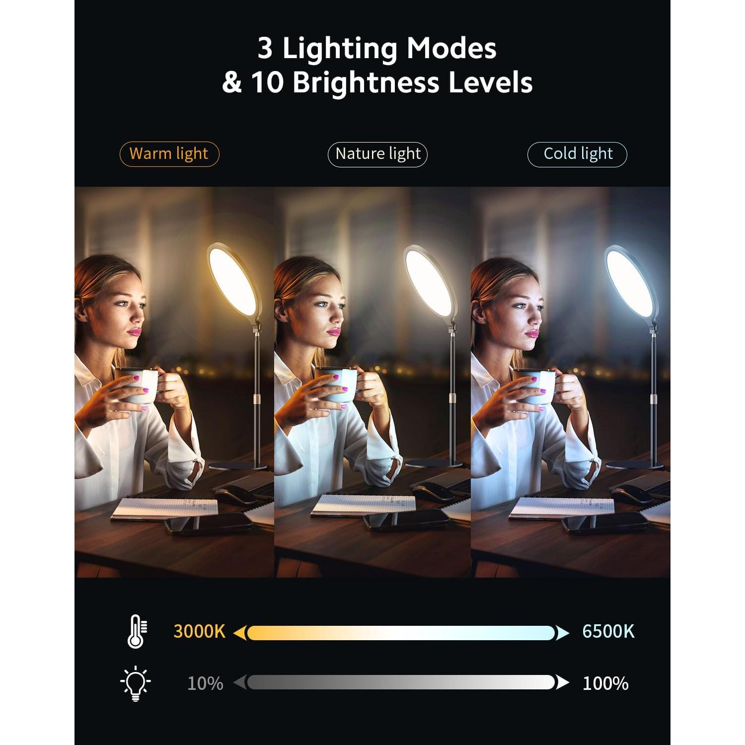 Anillo de Luz LED Vimose 26.67 cm Ajustable para Video