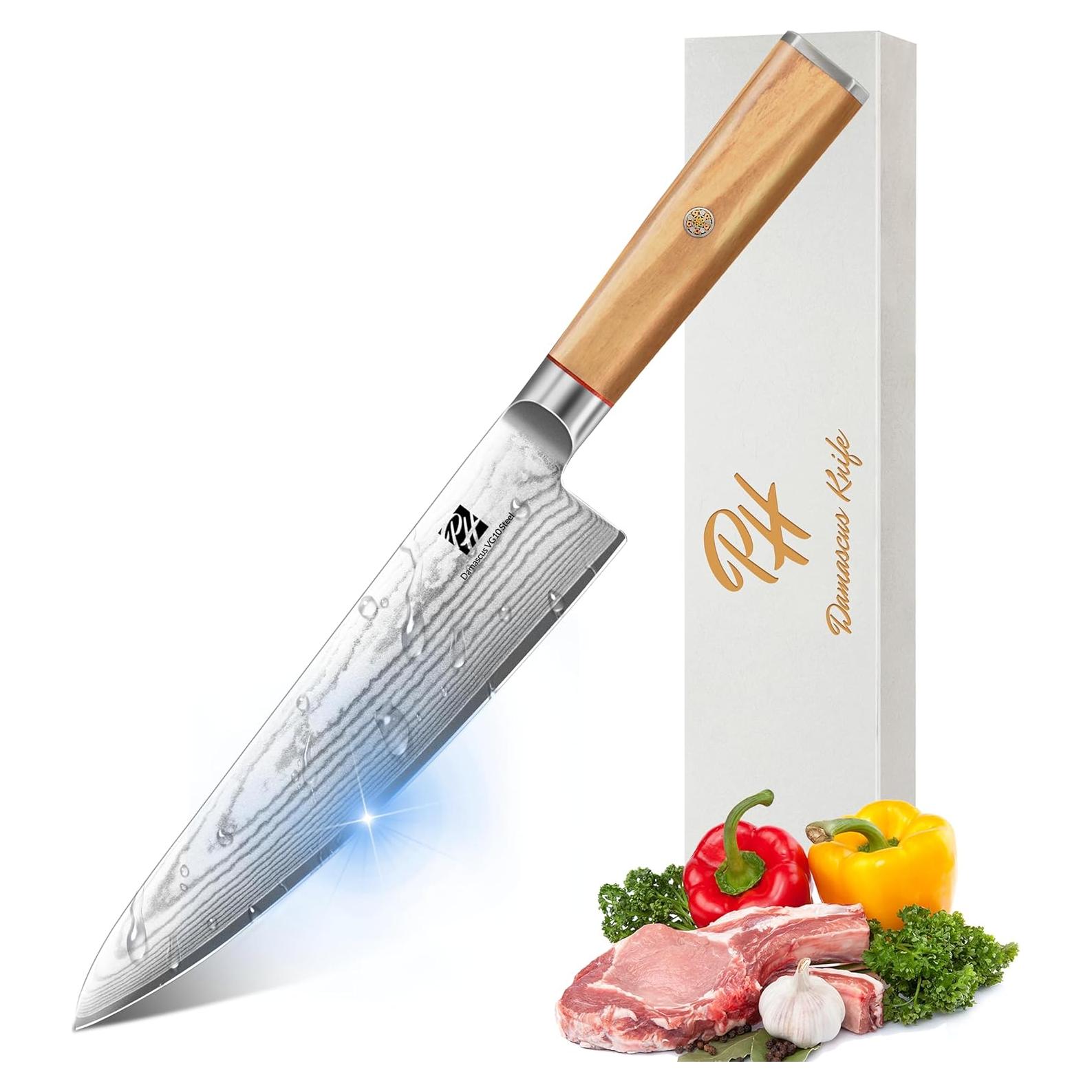 Cuchillo de Chef Damasco 8" PLATINIUM HOME Acero VG10