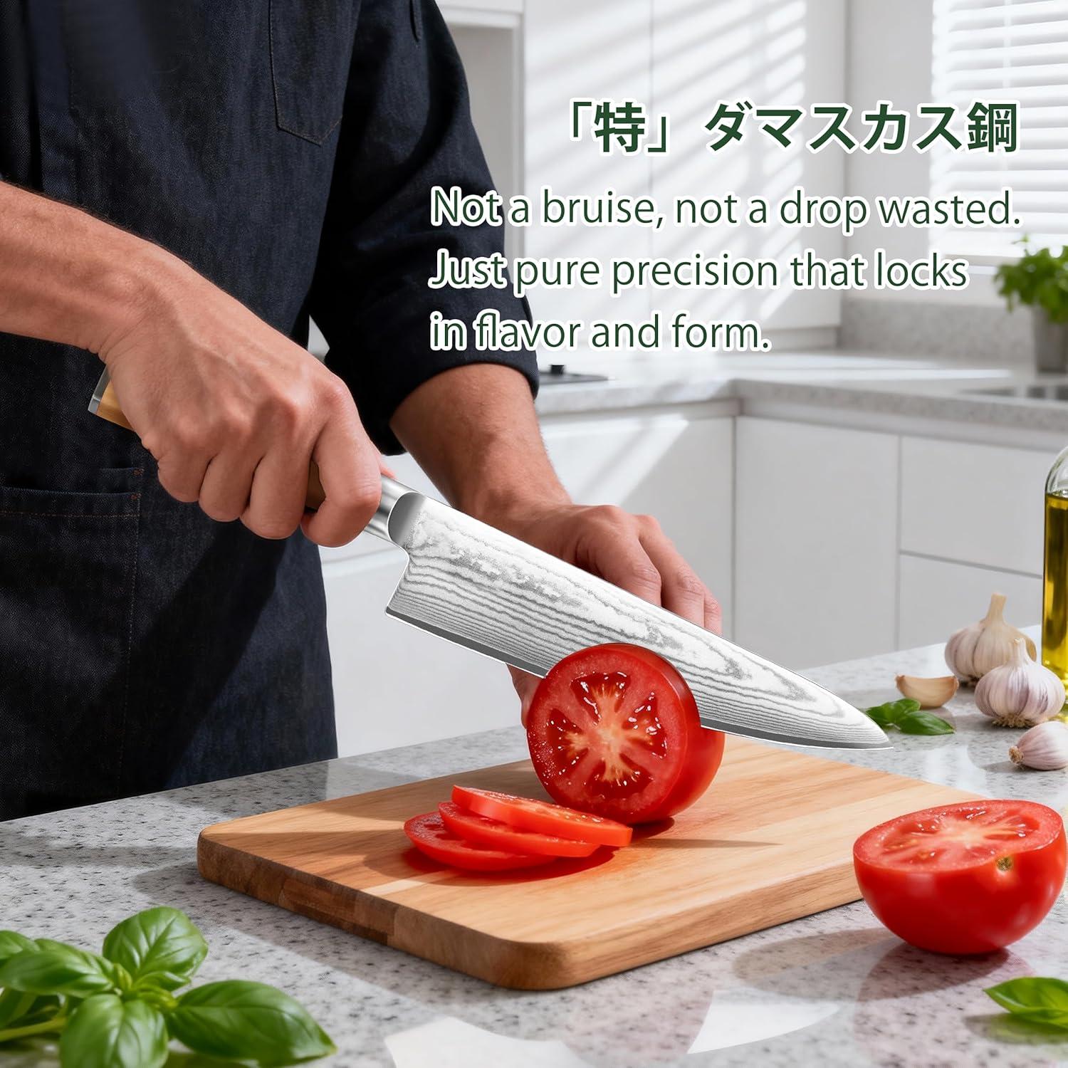 Cuchillo de Chef Damasco 8" PLATINIUM HOME Acero VG10