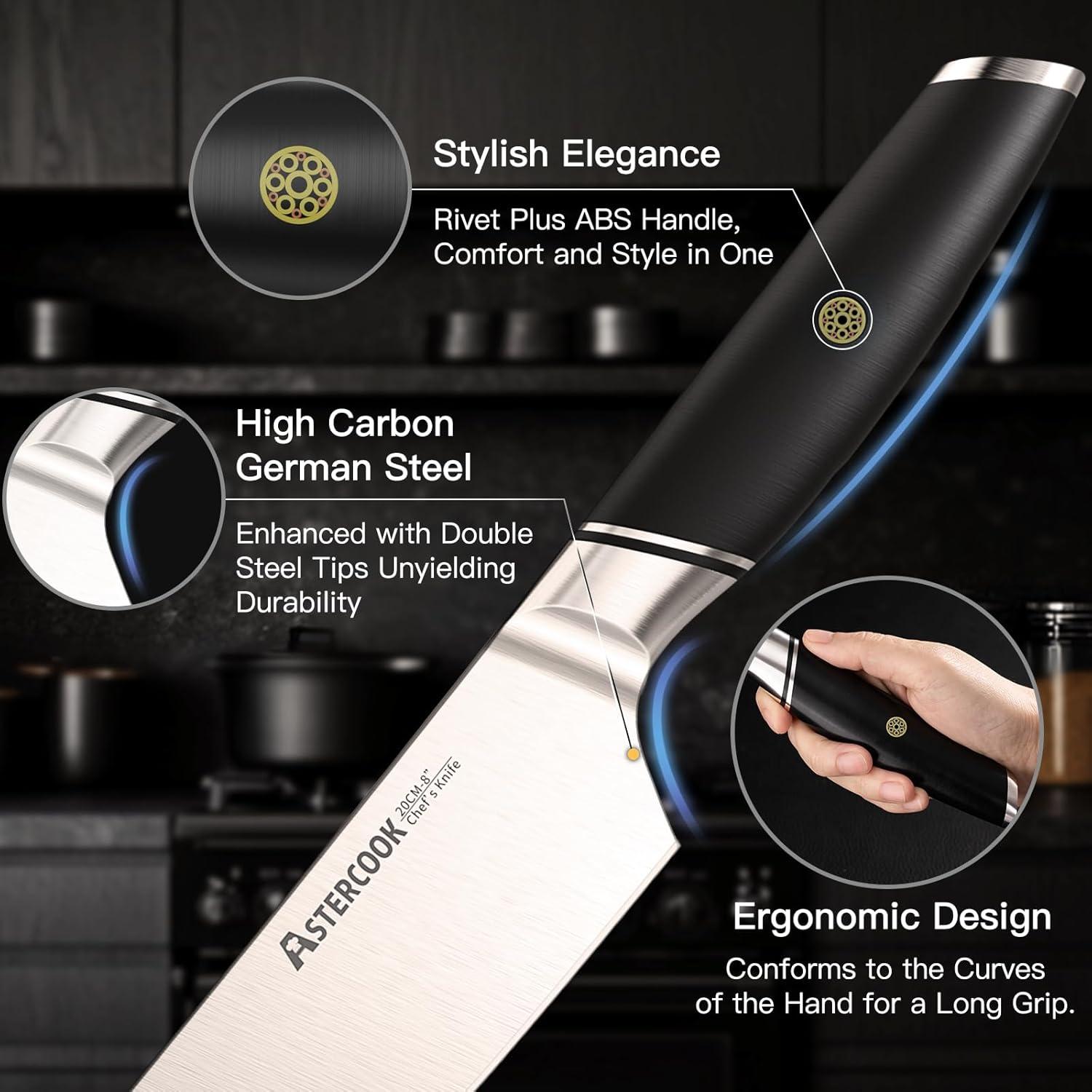 Cuchillo de Chef Astercook 20.32 cm Acero Inoxidable