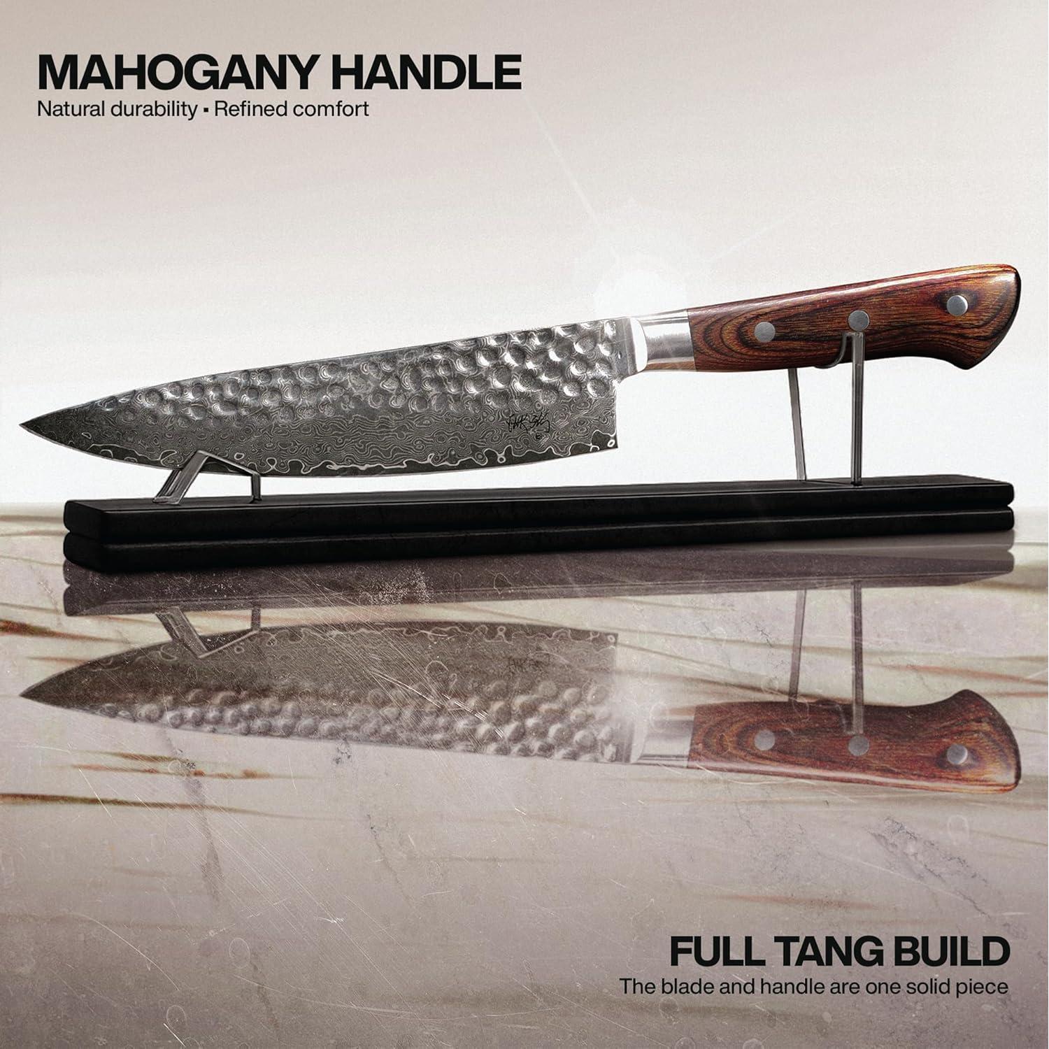 Cuchillo de Chef Jikko Edición Damasco VG-10 20.3 cm Pakkawood