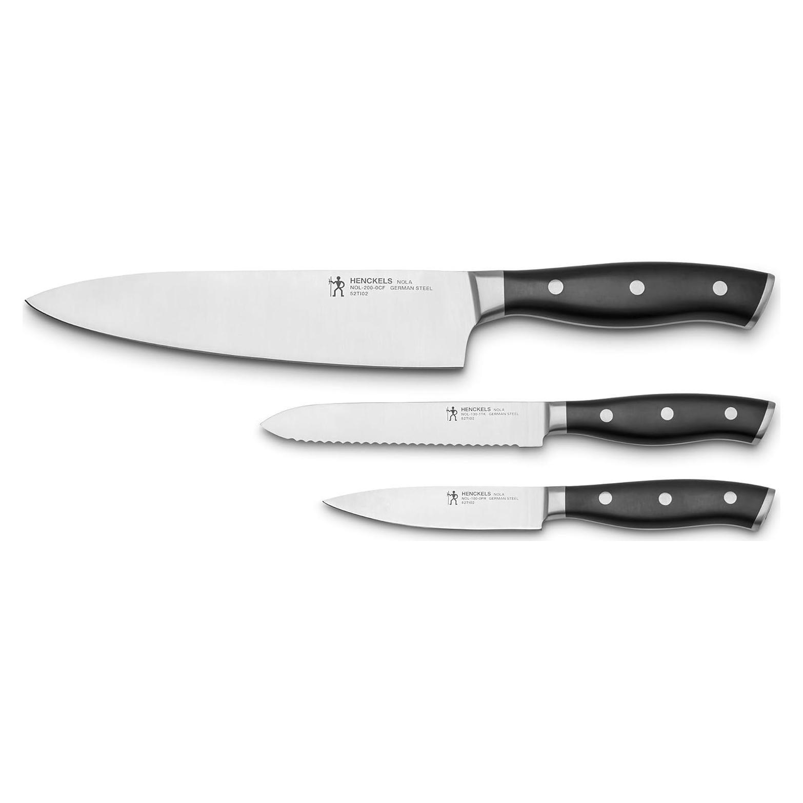 Juego de Cuchillos de Chef HENCKELS Nola 3 Piezas Acero Inoxidable
