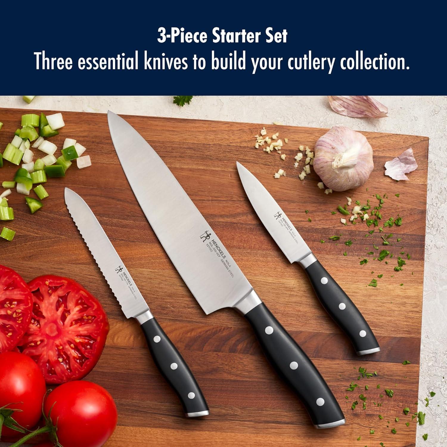 Juego de Cuchillos de Chef HENCKELS Nola 3 Piezas Acero Inoxidable
