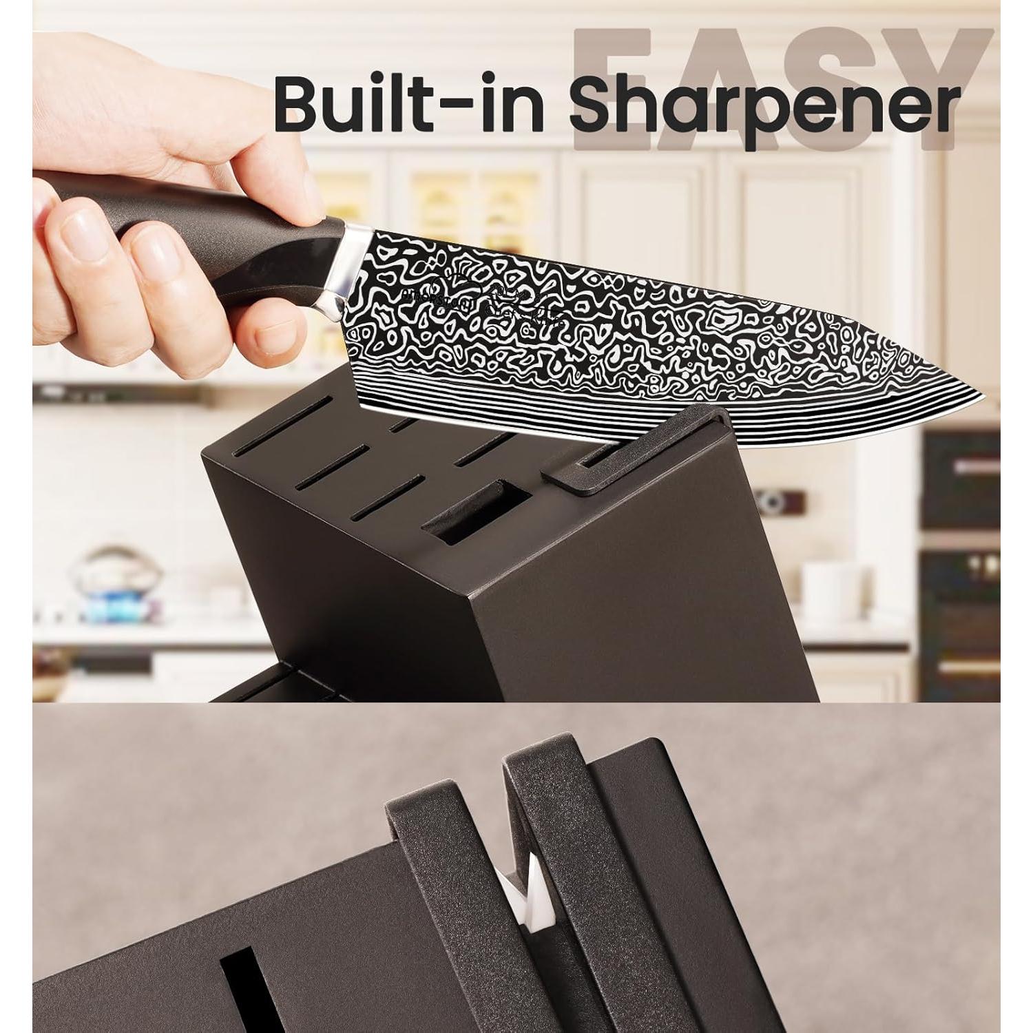 Juego de cuchillos de cocina 15 piezas Amorston acero inoxidable