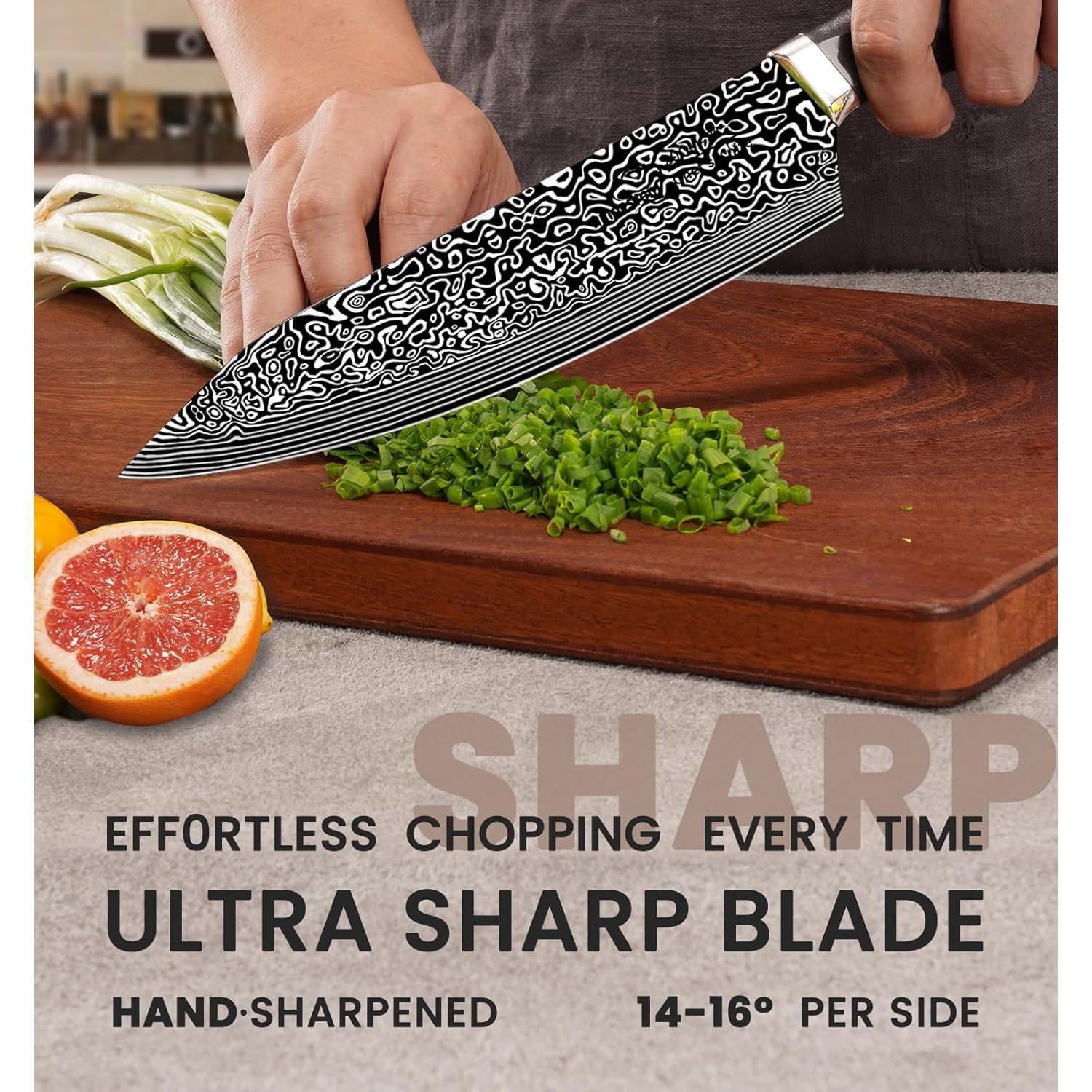 Juego de cuchillos de cocina 15 piezas Amorston acero inoxidable