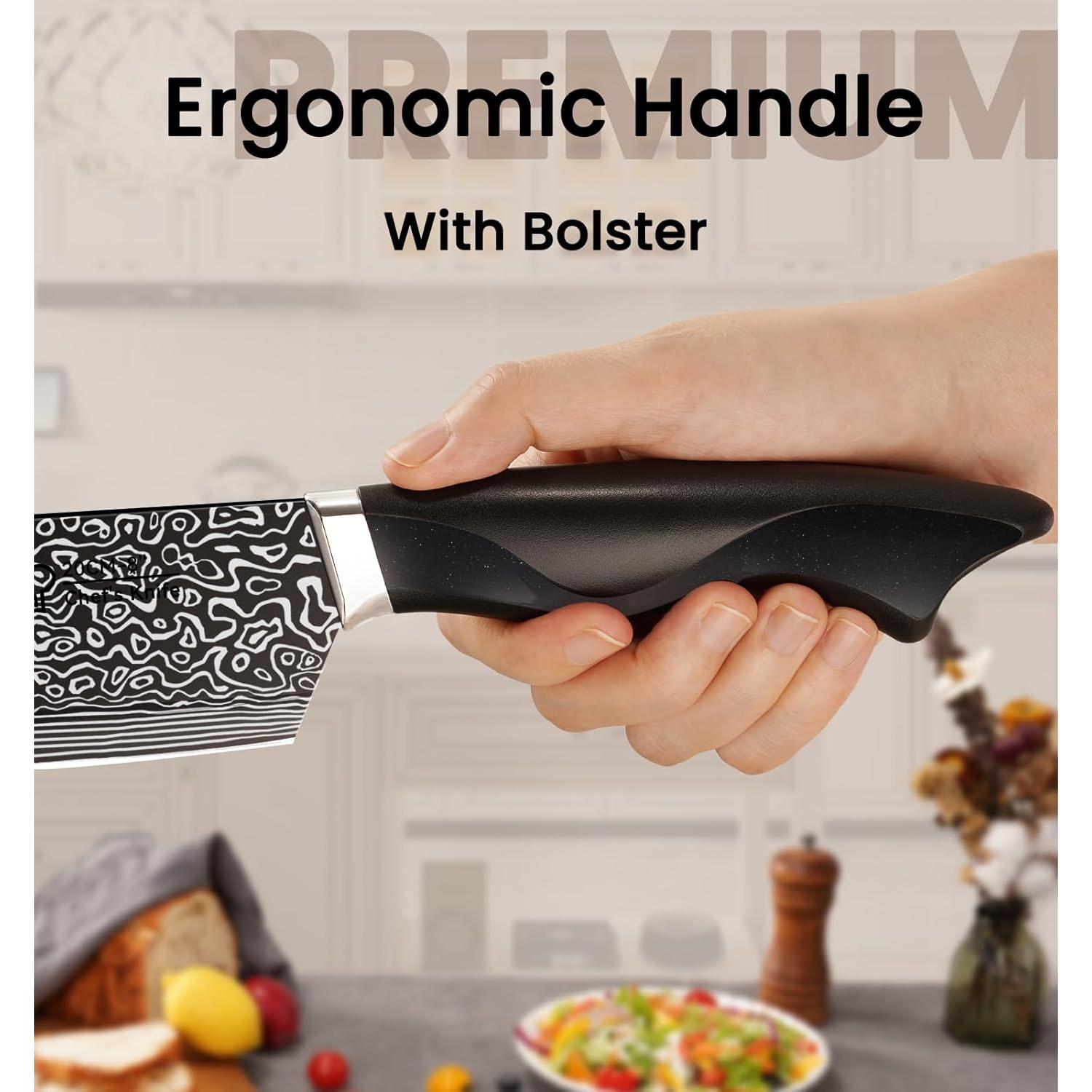 Juego de cuchillos de cocina 15 piezas Amorston acero inoxidable