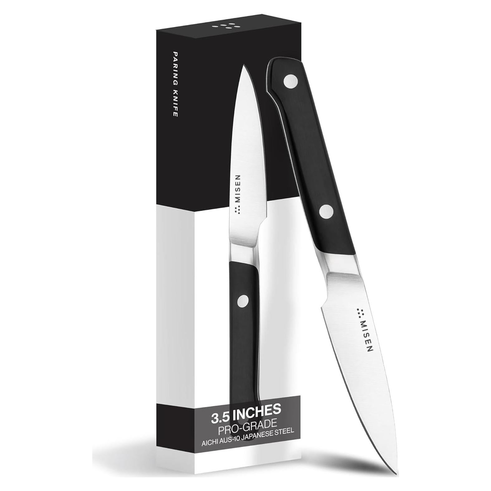 Cuchillo de Pelar Misen 8.89 cm Acero Inoxidable Negro