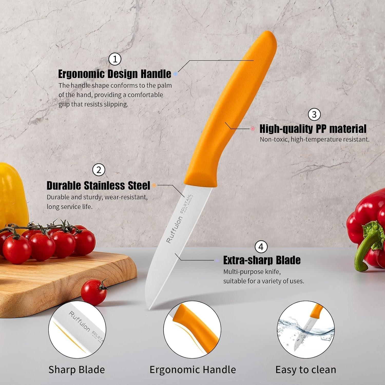 Juego de cuchillos de pelar Ruffulon 6 piezas acero inoxidable