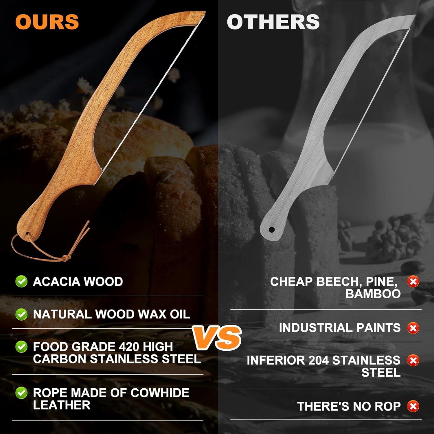 Cortador de Pan HAOIOKSC 39.88 cm Acero Inoxidable Ergonómico