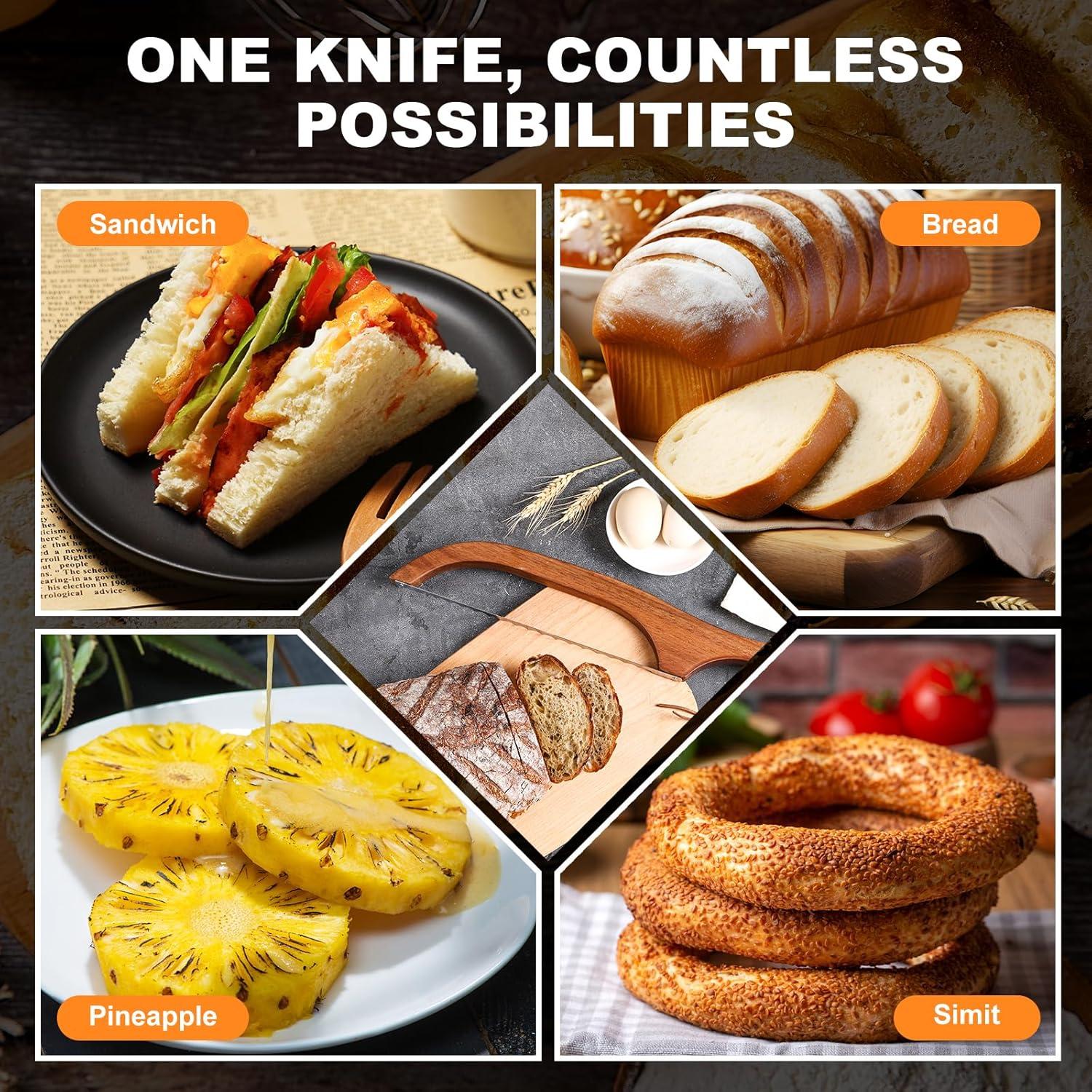 Cortador de Pan HAOIOKSC 39.88 cm Acero Inoxidable Ergonómico