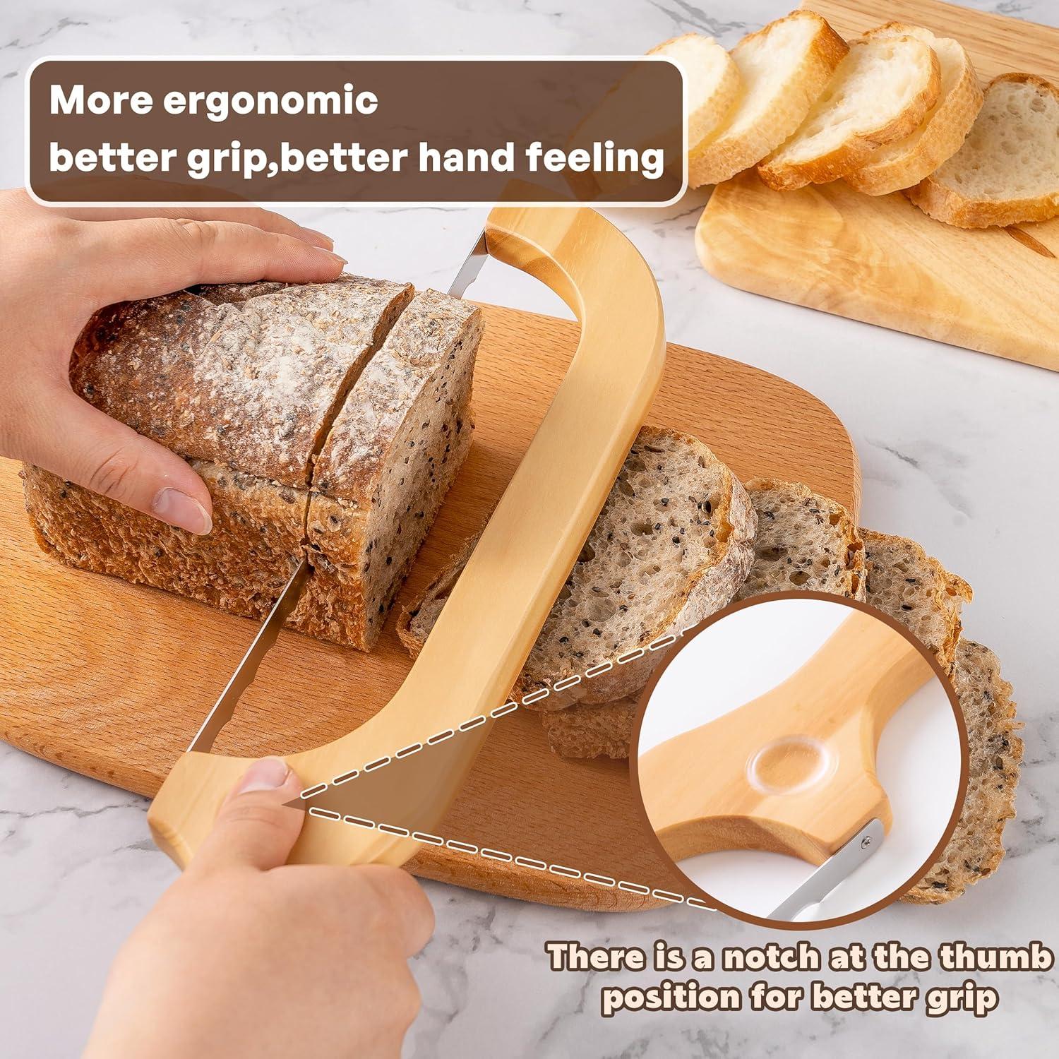 Cuchillo de Pan ISAIDNO 24.1 cm Madera Natural Serrado