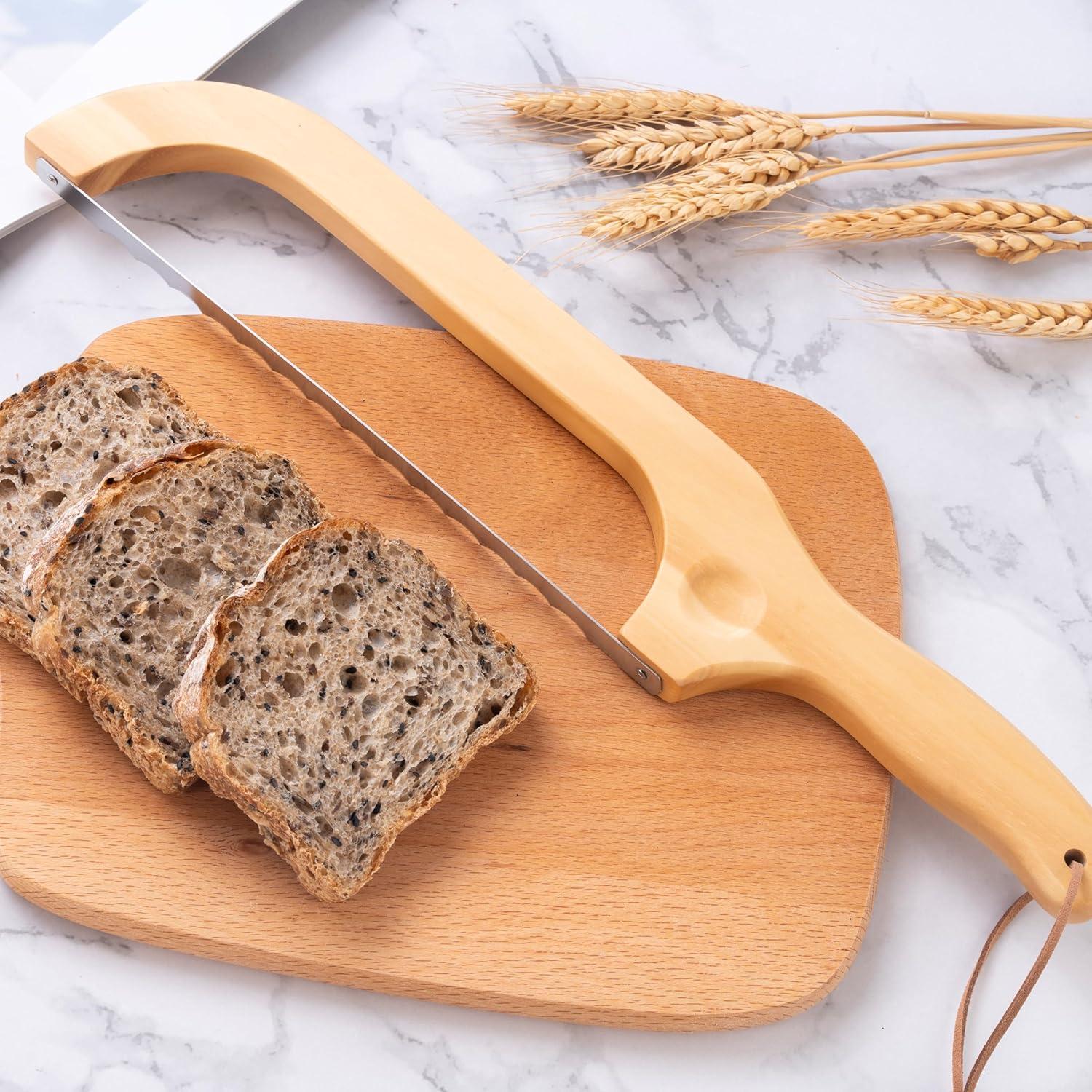 Cuchillo de Pan ISAIDNO 24.1 cm Madera Natural Serrado