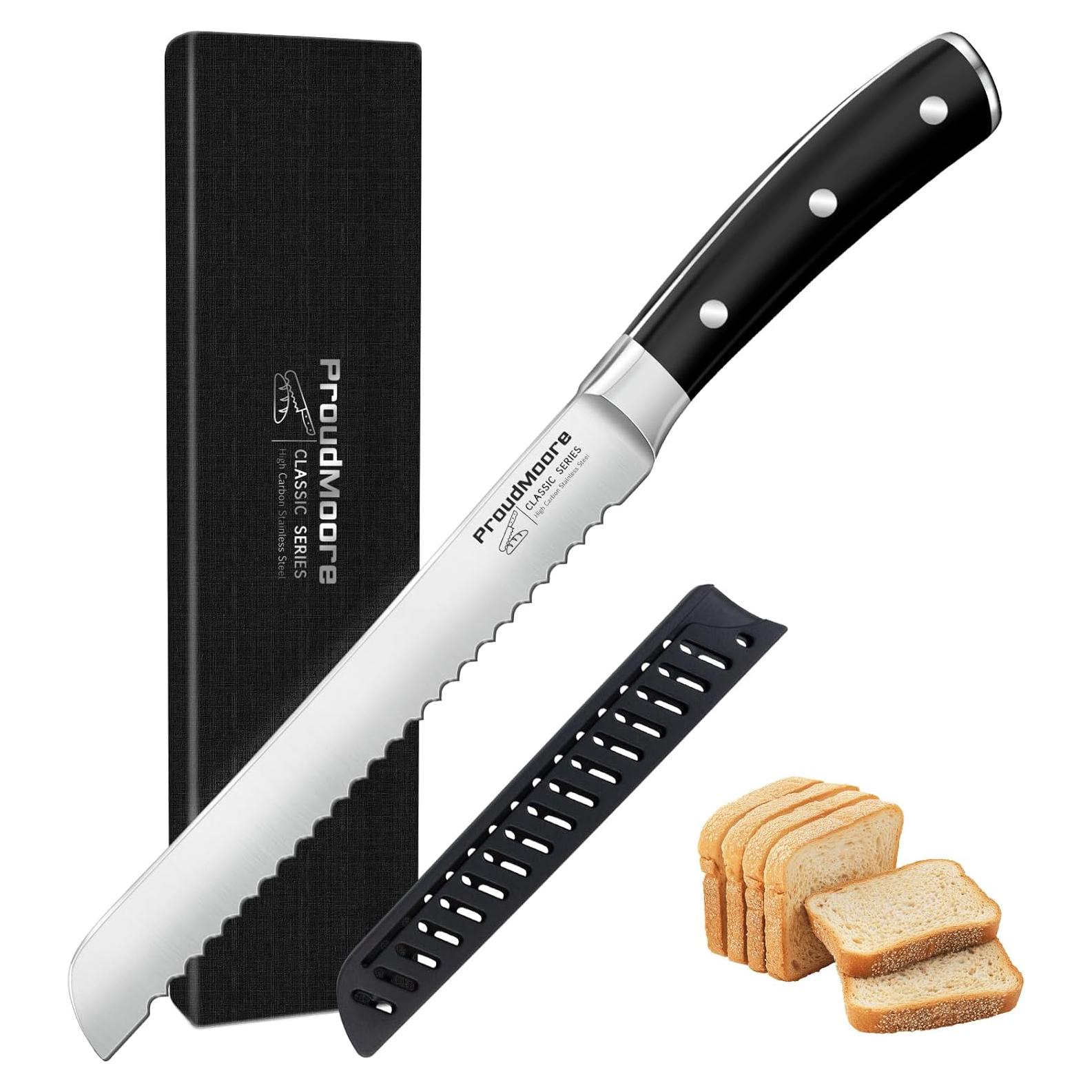 Cuchillo de Pan Serrado 20 cm ProudMoore - Acero Inoxidable