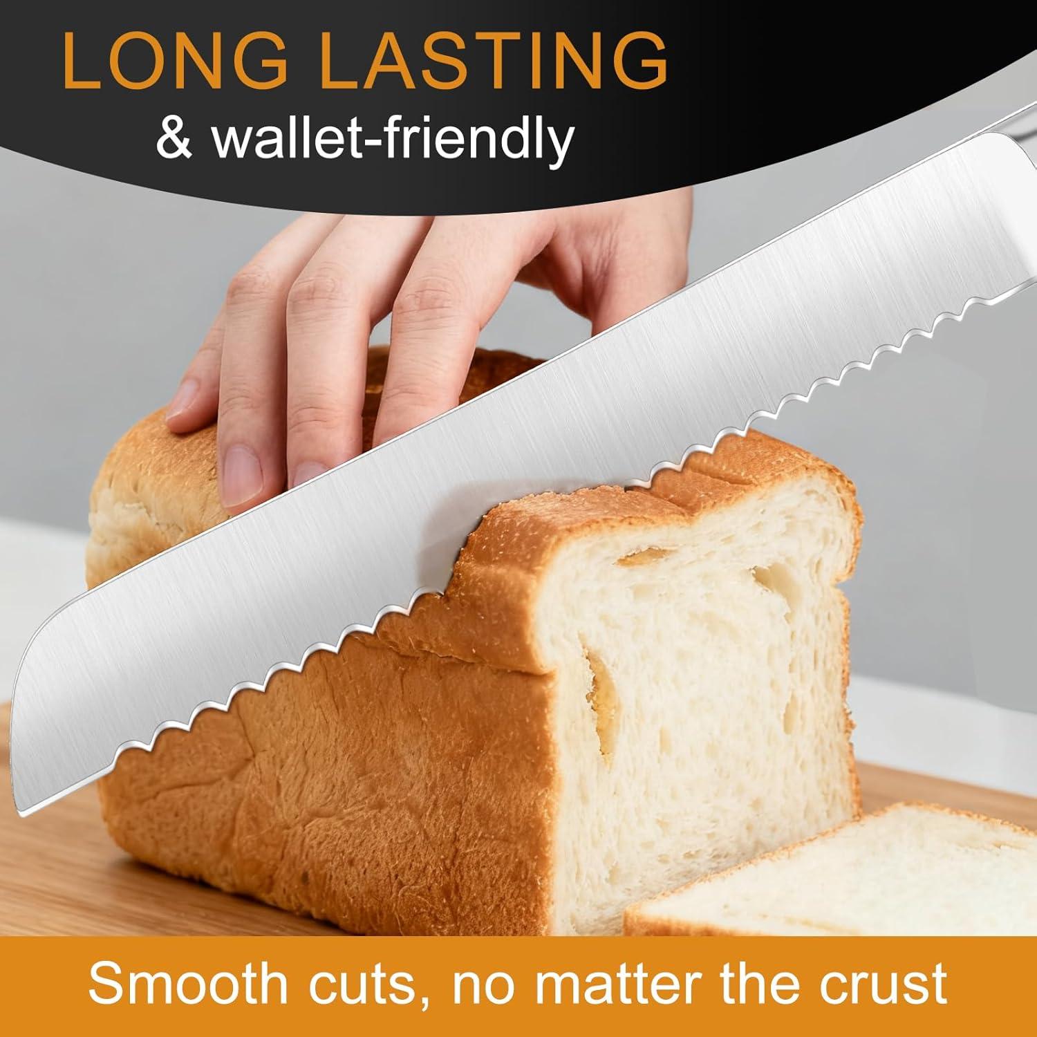 Cuchillo de Pan Serrado 20 cm ProudMoore - Acero Inoxidable