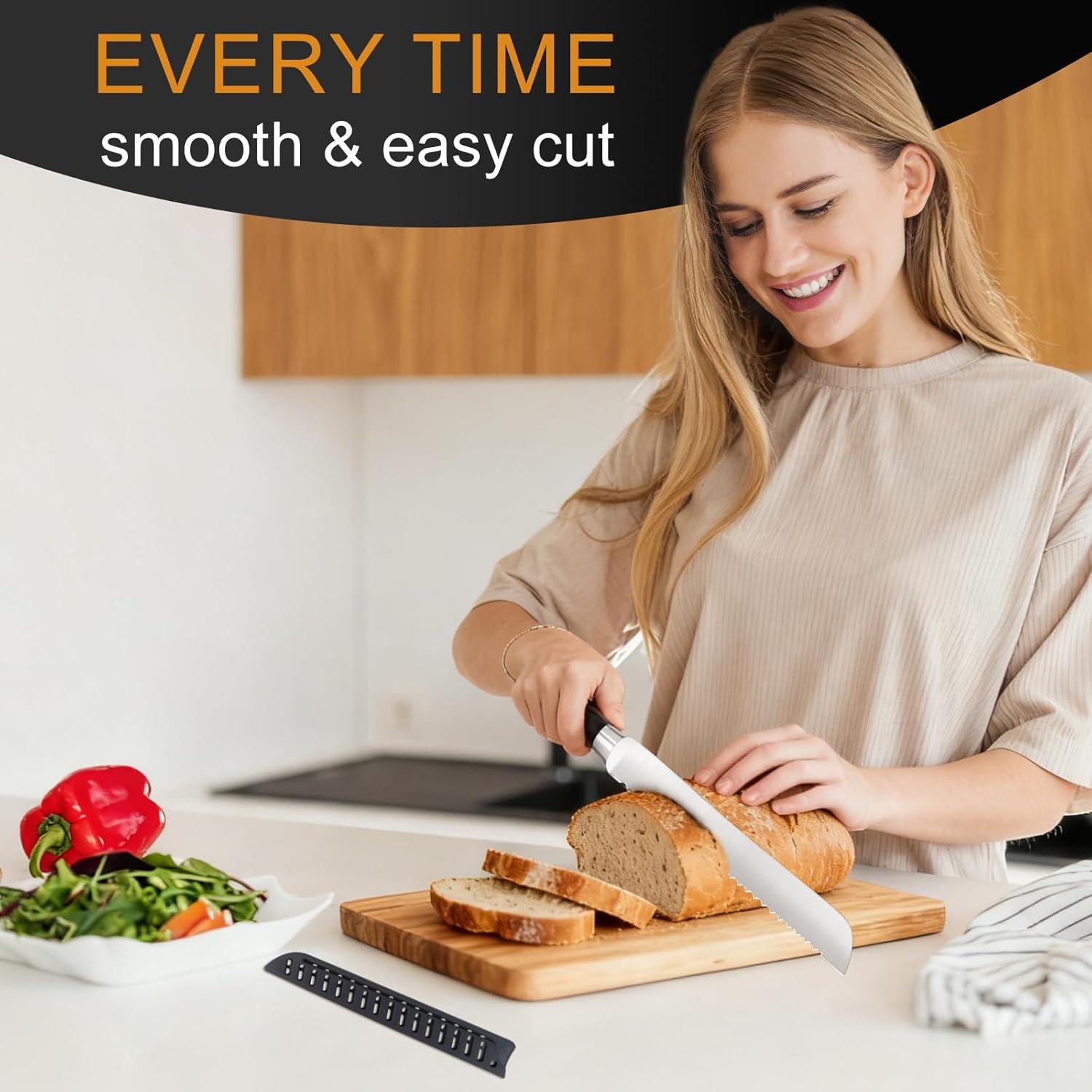 Cuchillo de Pan Serrado 20 cm ProudMoore - Acero Inoxidable