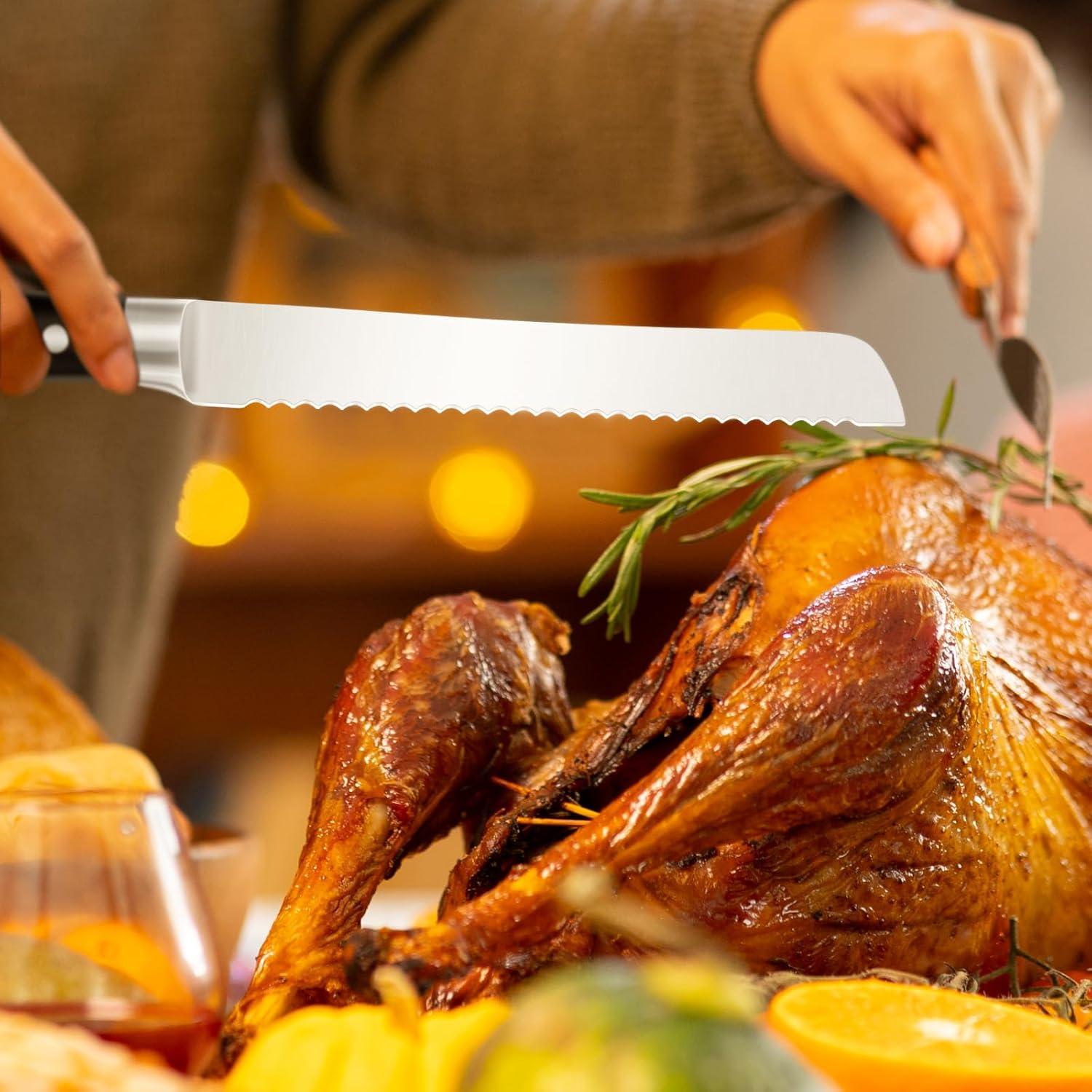 Cuchillo de Pan Serrado 20 cm ProudMoore - Acero Inoxidable