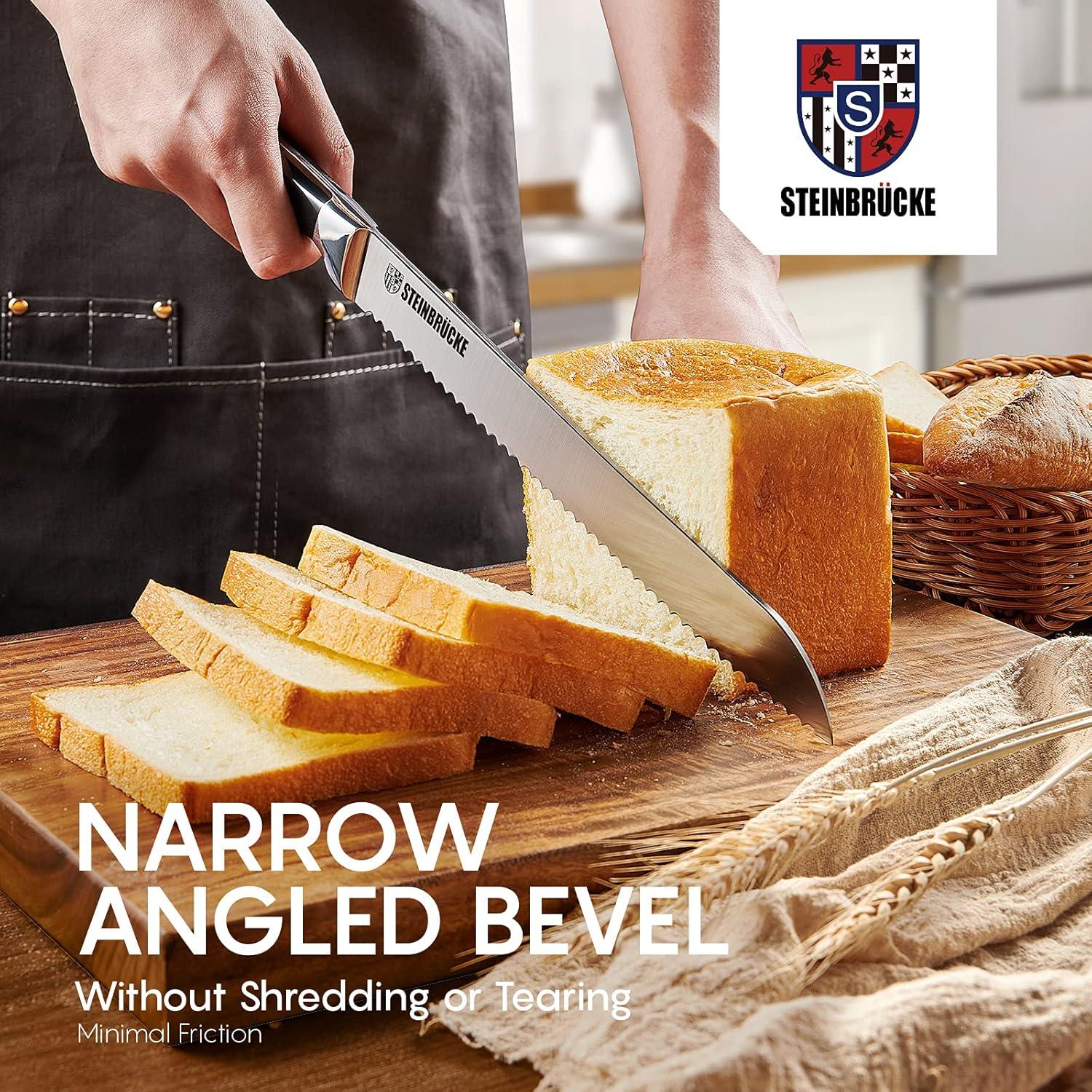Cuchillo de Pan Serrado STEINBRCKE 25.4 cm Acero Inoxidable