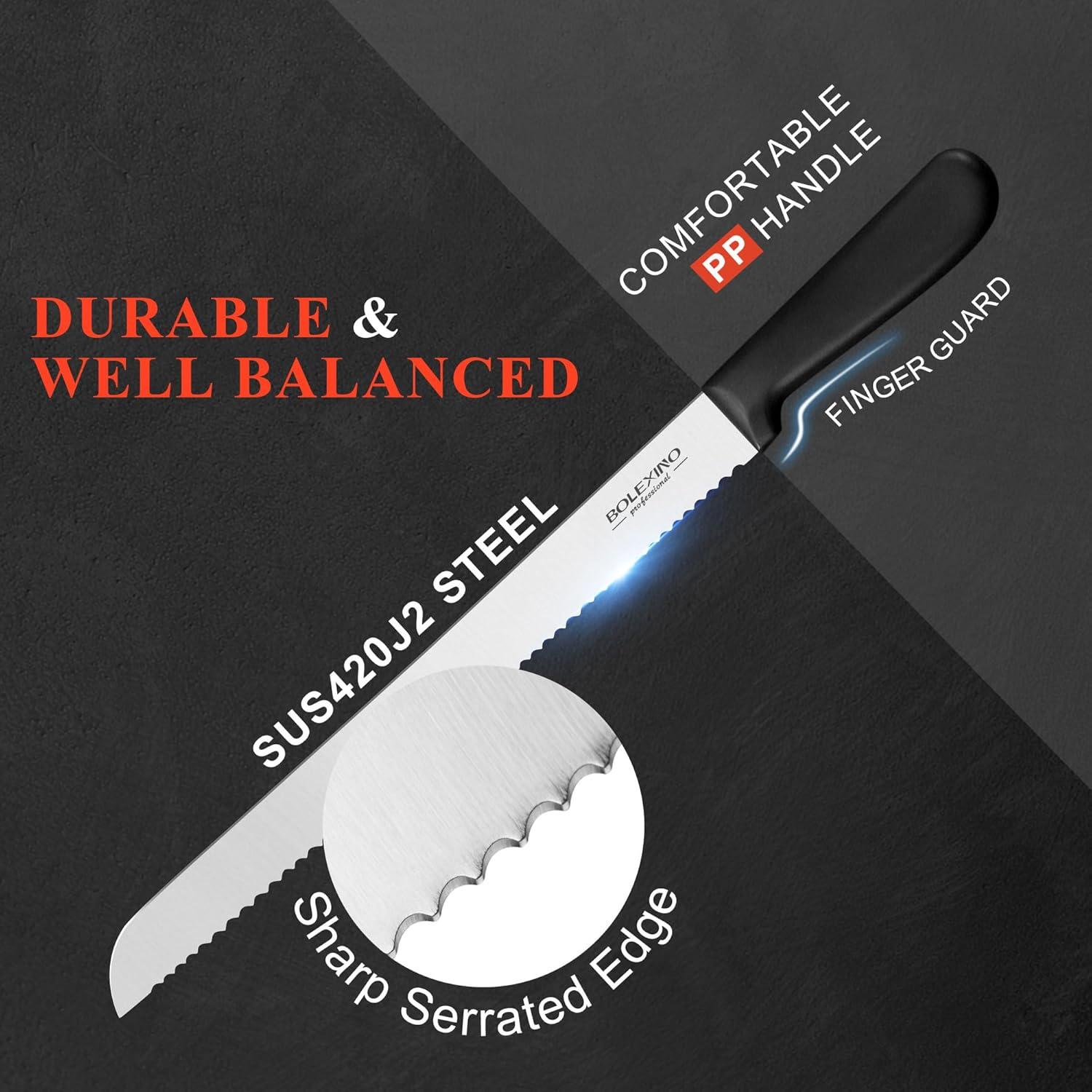 Cuchillo de Pan Serrado BOLEXINO 25.4 cm Acero Inoxidable
