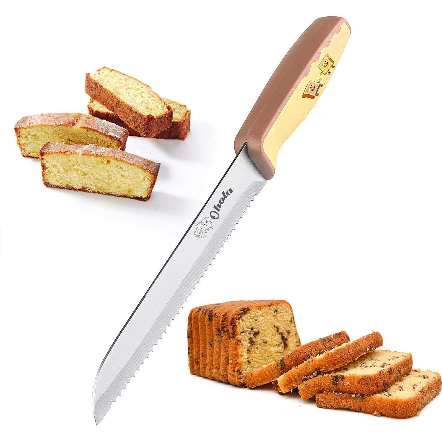 Cuchillo de Pan Serrado 20 cm Ohola Acero Inoxidable Amarillo